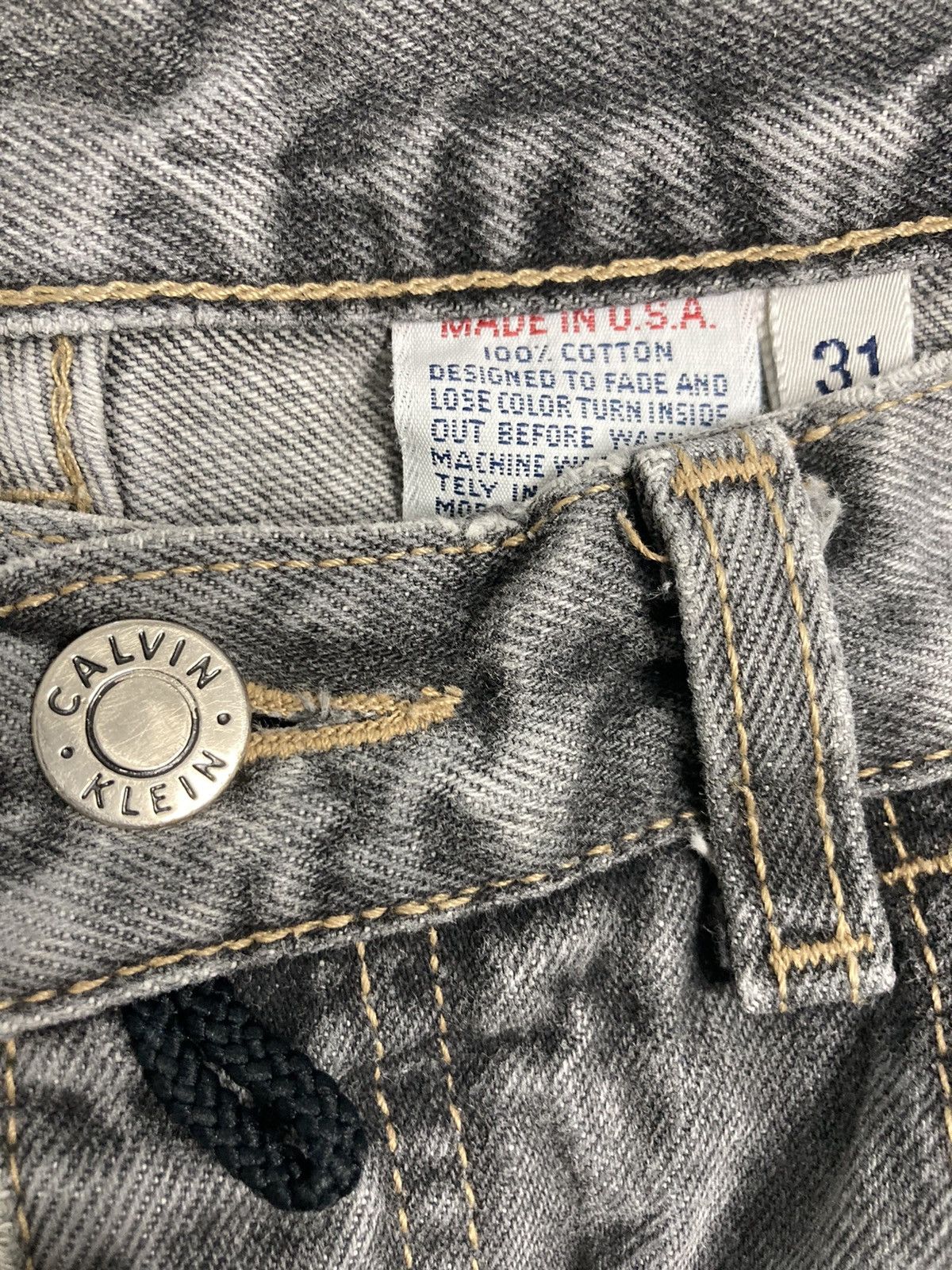 Calvin Klein Calvin Klein Made In USA Light Black Jeans Size US 31 - 2 Thumbnail
