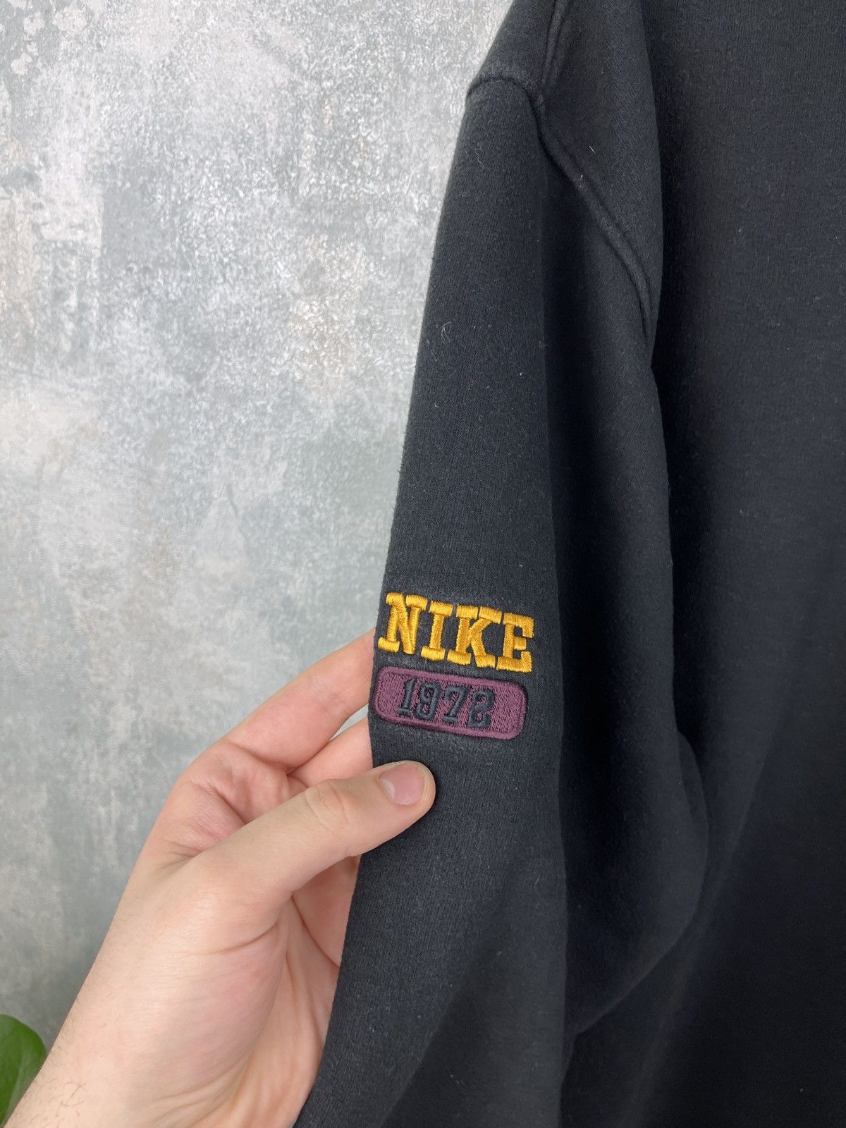 Nike × Vintage Vintage Y2K Nike Center Swoosh Big Brown Logo Hoodie Size US XL / EU 56 / 4 - 5 Thumbnail