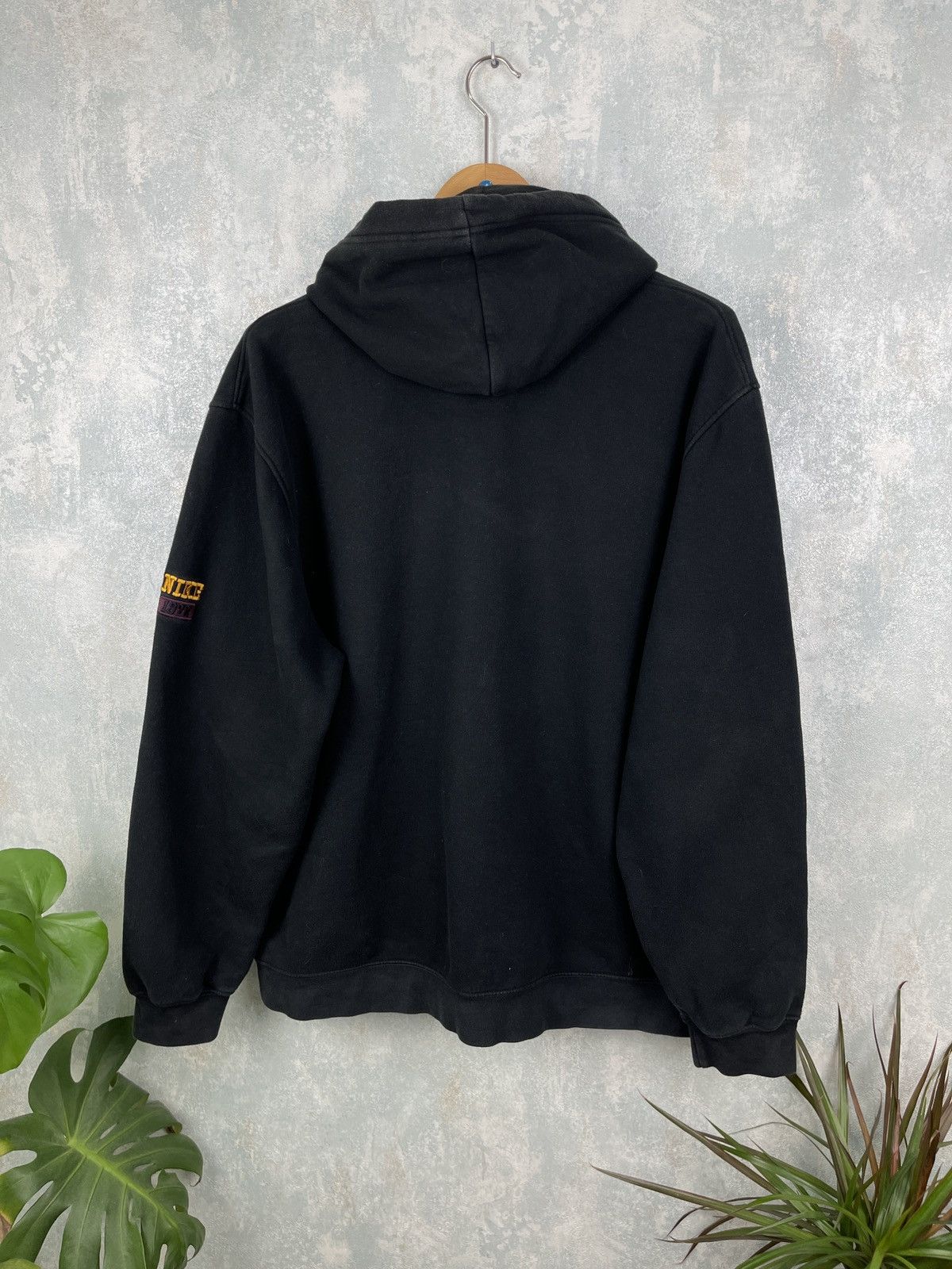 Nike × Vintage Vintage Y2K Nike Center Swoosh Big Brown Logo Hoodie Size US XL / EU 56 / 4 - 4 Thumbnail