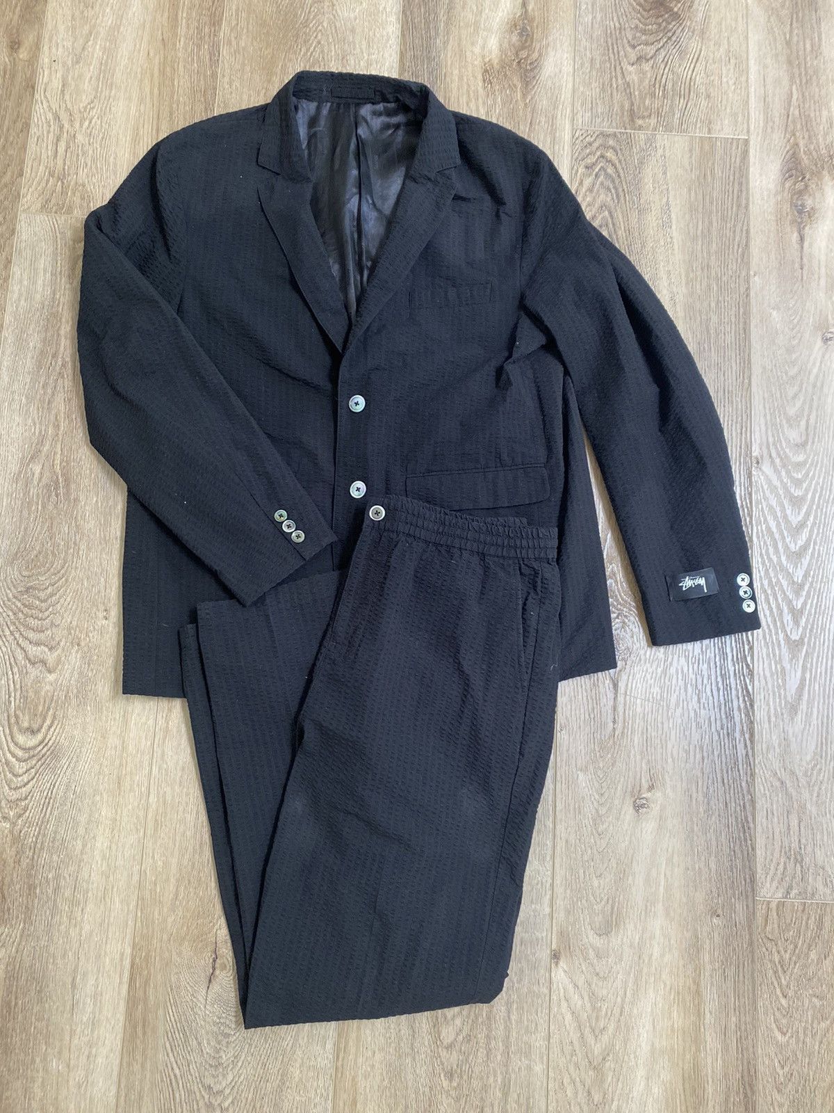 Stussy Stussy seersucker suit. (Jacket and pants) | Grailed