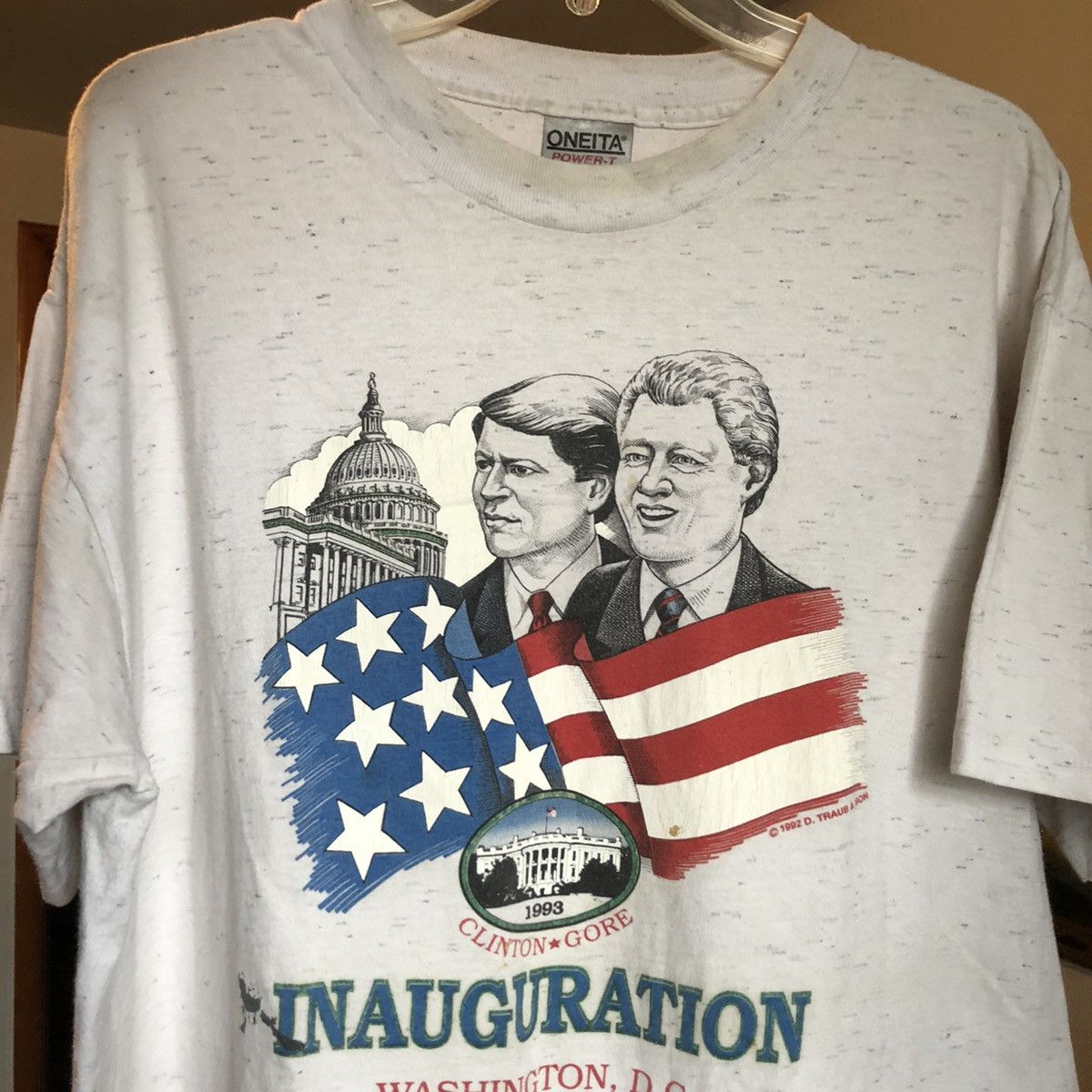 Vintage Vintage 1993 Bill Clinton Al Gore Inauguration Graphic Tee Size US XL / EU 56 / 4 - 1 Thumbnail
