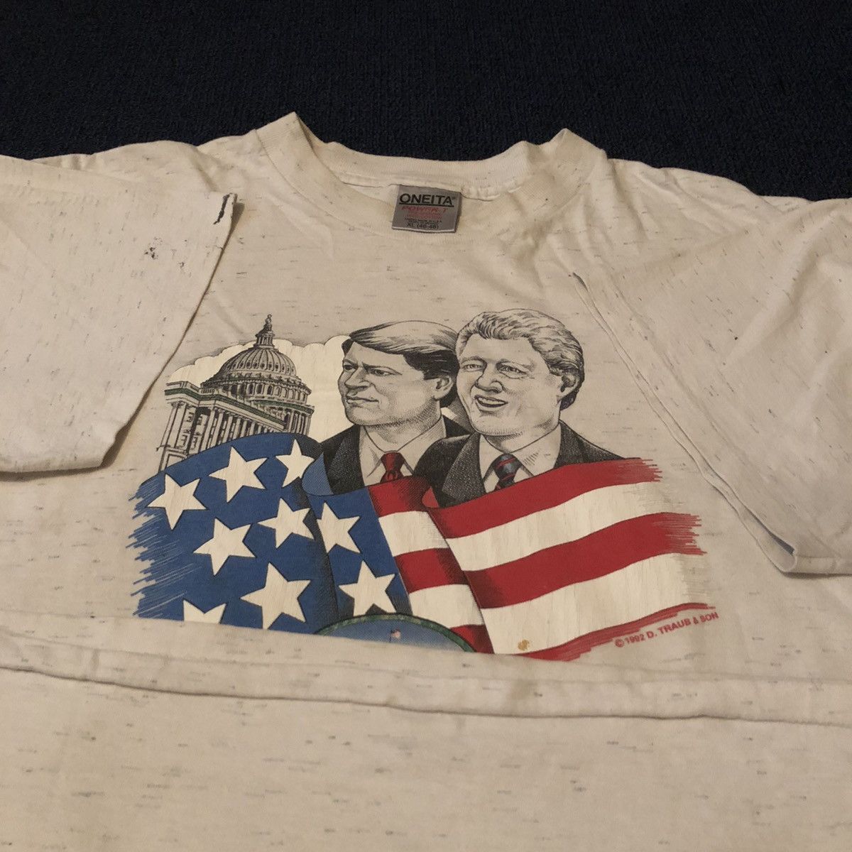 Vintage Vintage 1993 Bill Clinton Al Gore Inauguration Graphic Tee Size US XL / EU 56 / 4 - 4 Thumbnail
