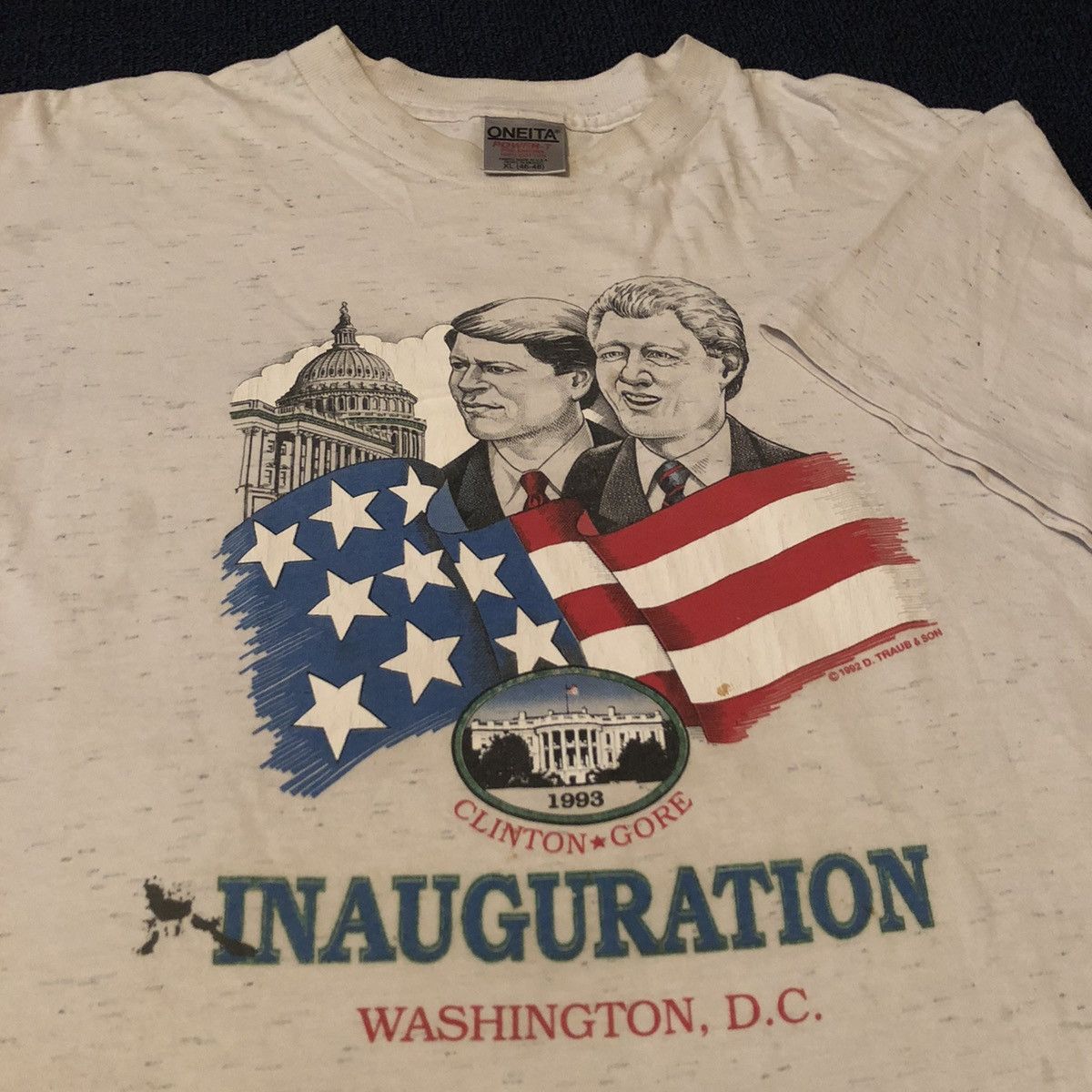 Vintage Vintage 1993 Bill Clinton Al Gore Inauguration Graphic Tee Size US XL / EU 56 / 4 - 2 Thumbnail