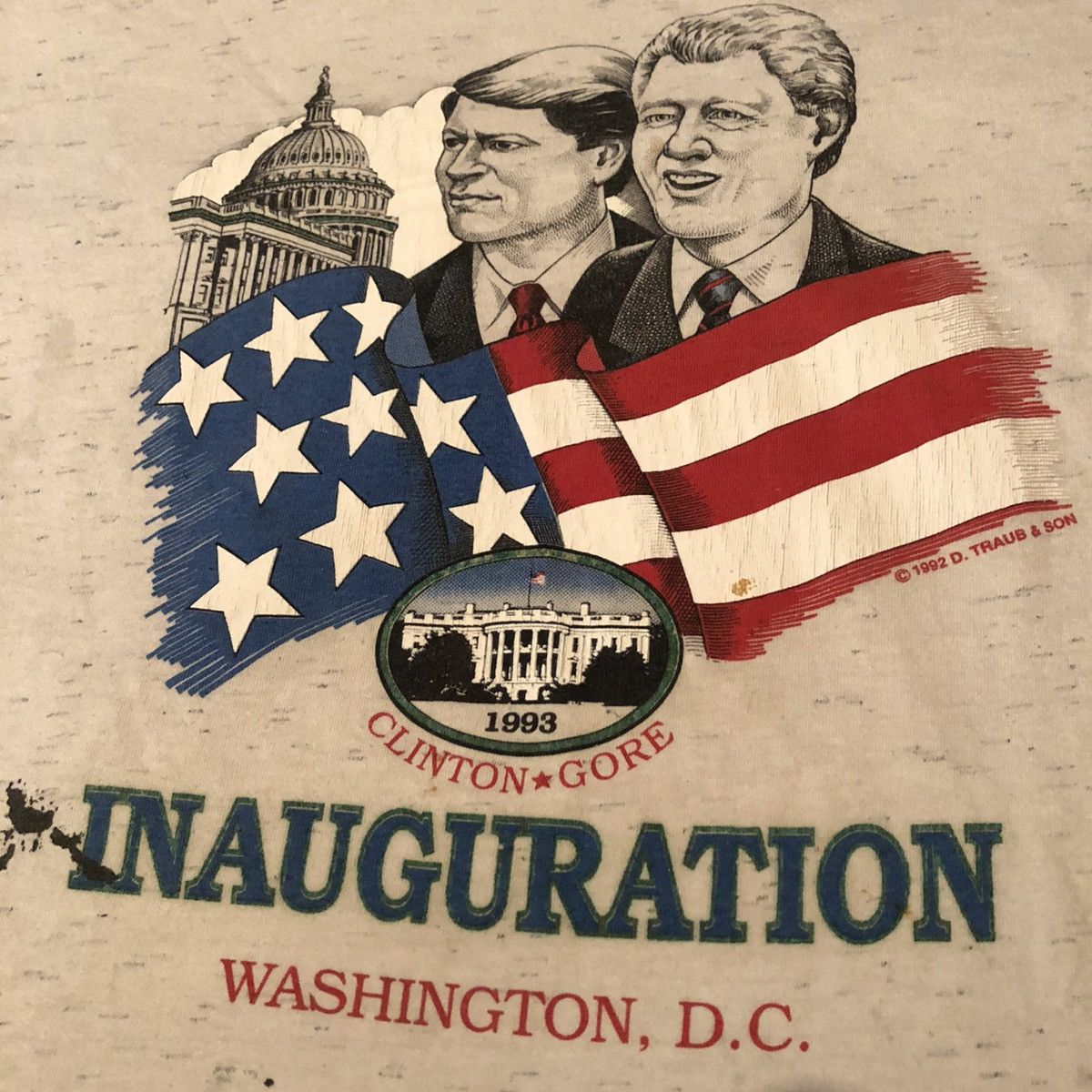 Vintage Vintage 1993 Bill Clinton Al Gore Inauguration Graphic Tee Size US XL / EU 56 / 4 - 3 Thumbnail