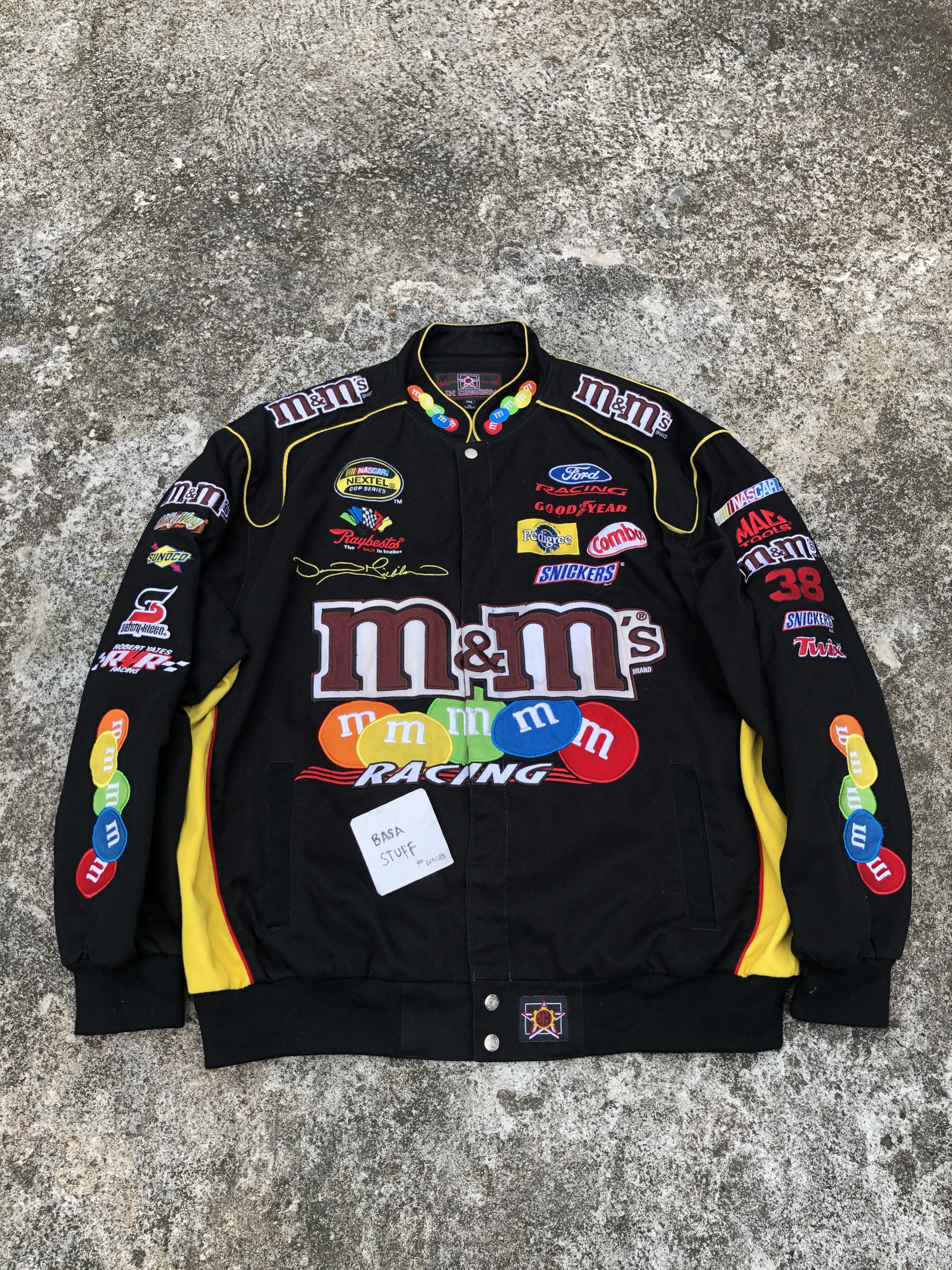 Vintage M&Ms Nascar Racing Bomber Jacket Sz Large Chase