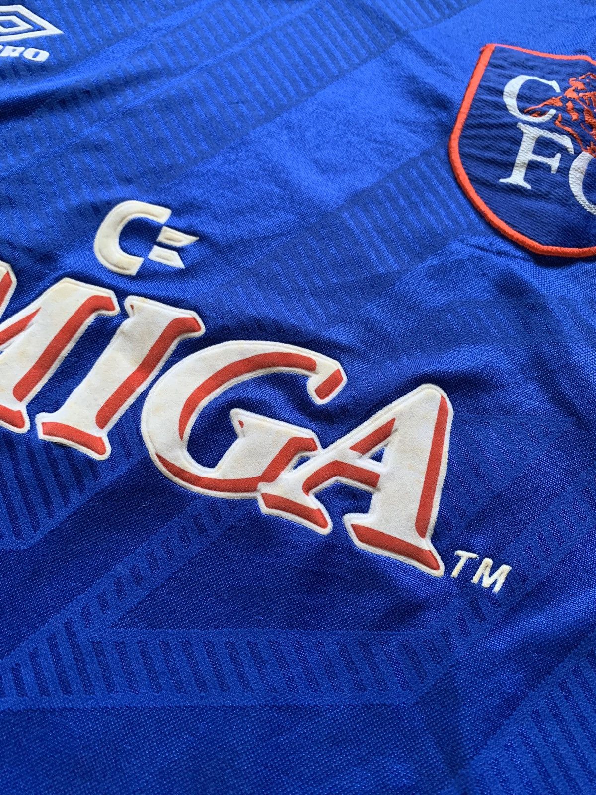 Umbro × Vintage Vtg 93-94 Chelsea Amiga Home Jersey FA Cup Size US M / EU 48-50 / 2 - 4 Thumbnail