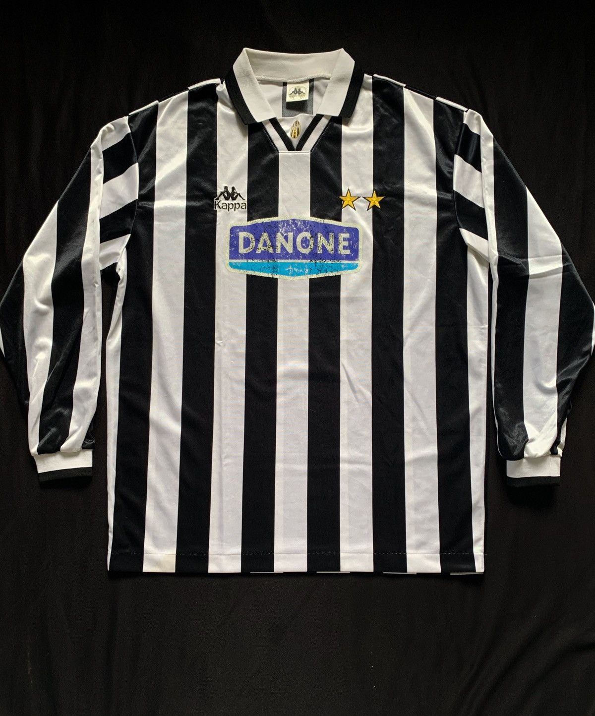 Kappa × Vintage Vtg 94-95 Juventus Danone Kappa Home Jersey EPL FA Cup Size US L / EU 52-54 / 3 - 1 Thumbnail