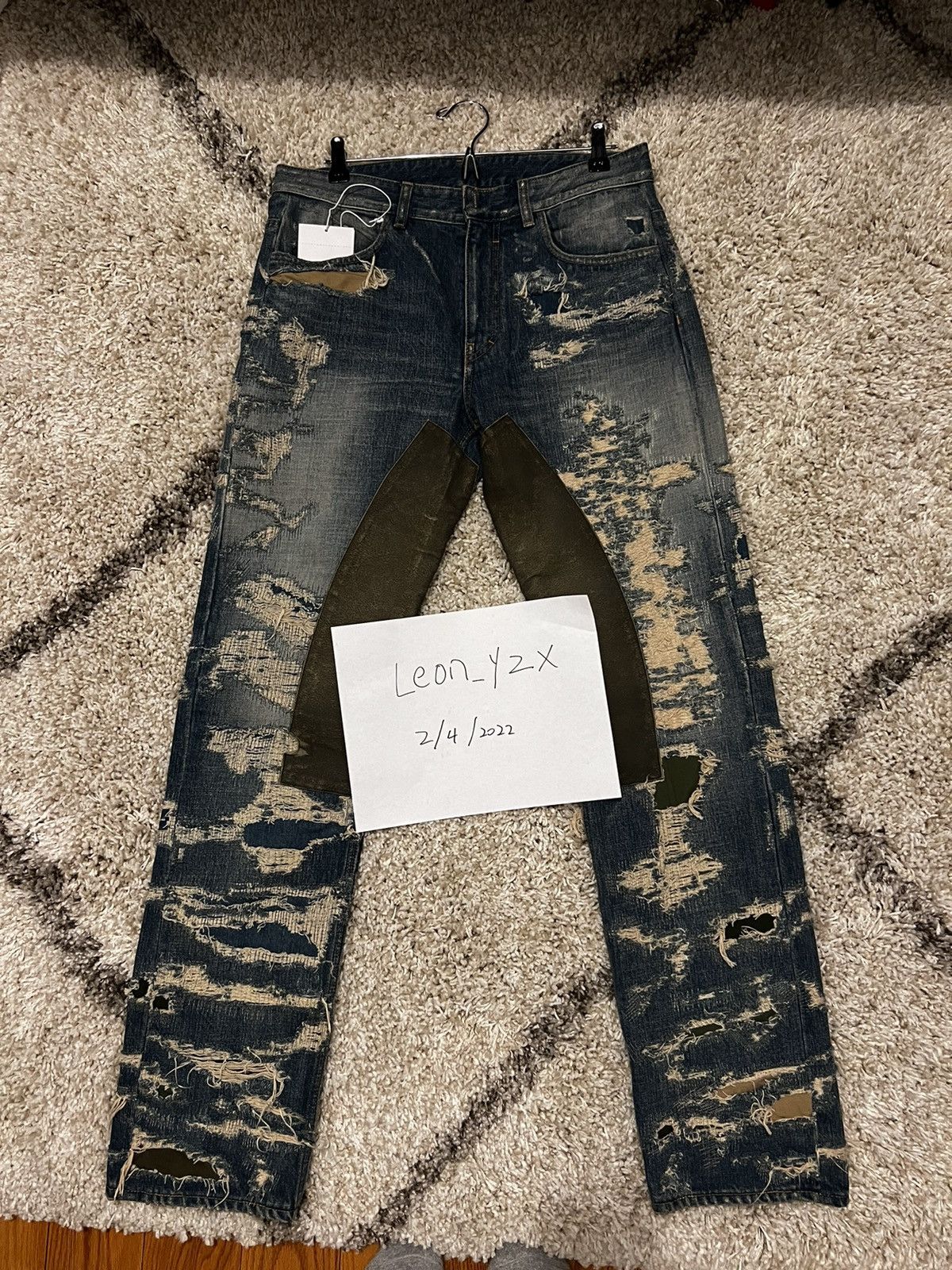 Givenchy Jeans in destroyed denim and moleskin | Grailed