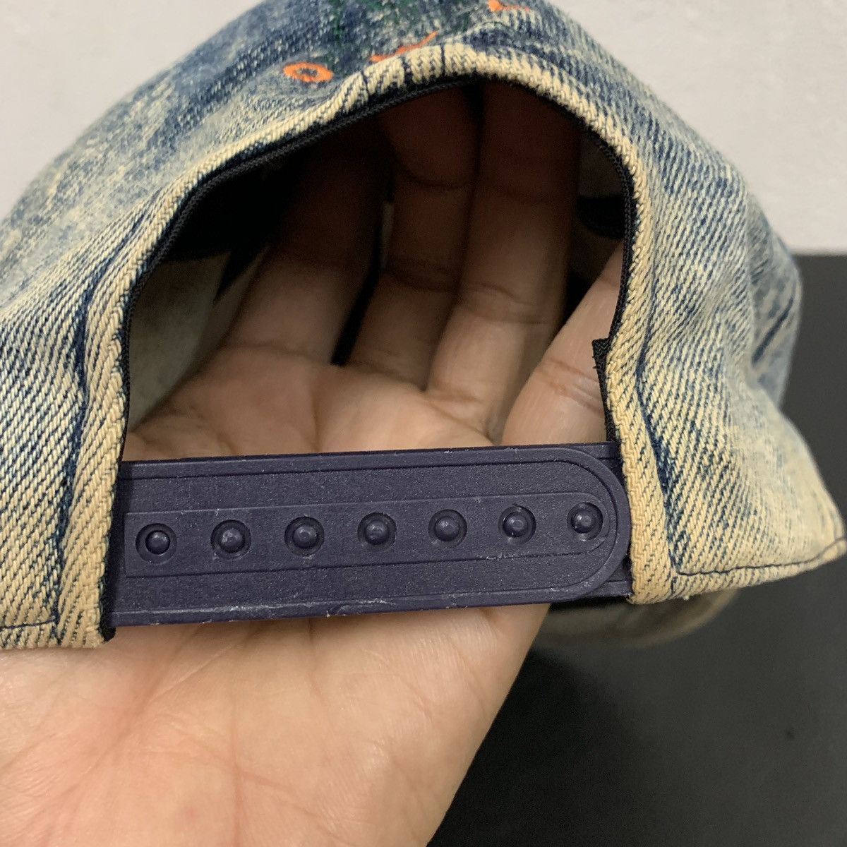 Japanese Brand Blue Way Acid Wash Jeans Cap Size ONE SIZE - 6 Thumbnail