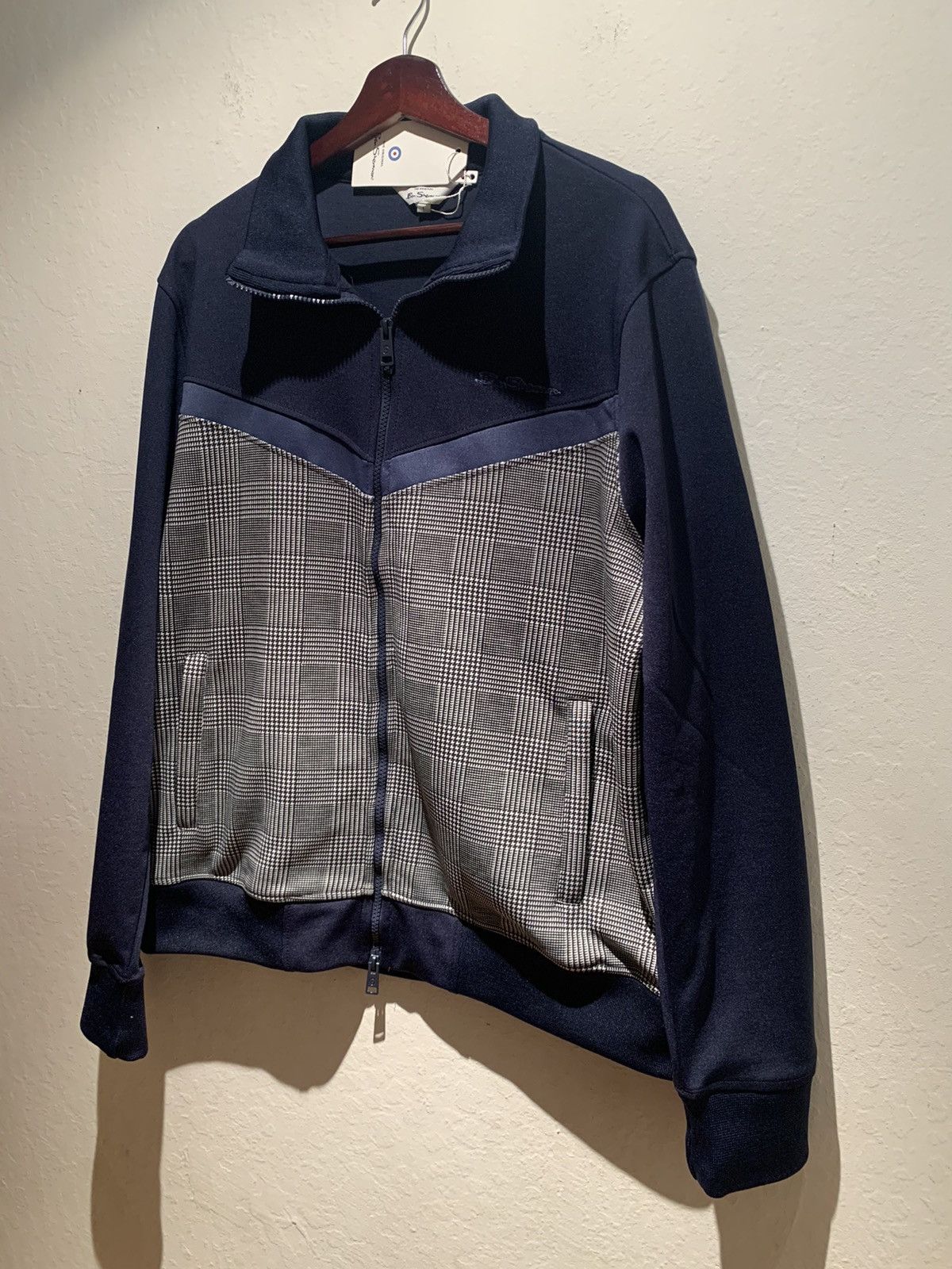 Ben Sherman *RARE* New Ben Sherman Houndstooth Plaid Zip Track Jacket Size US L / EU 52-54 / 3 - 1 Thumbnail