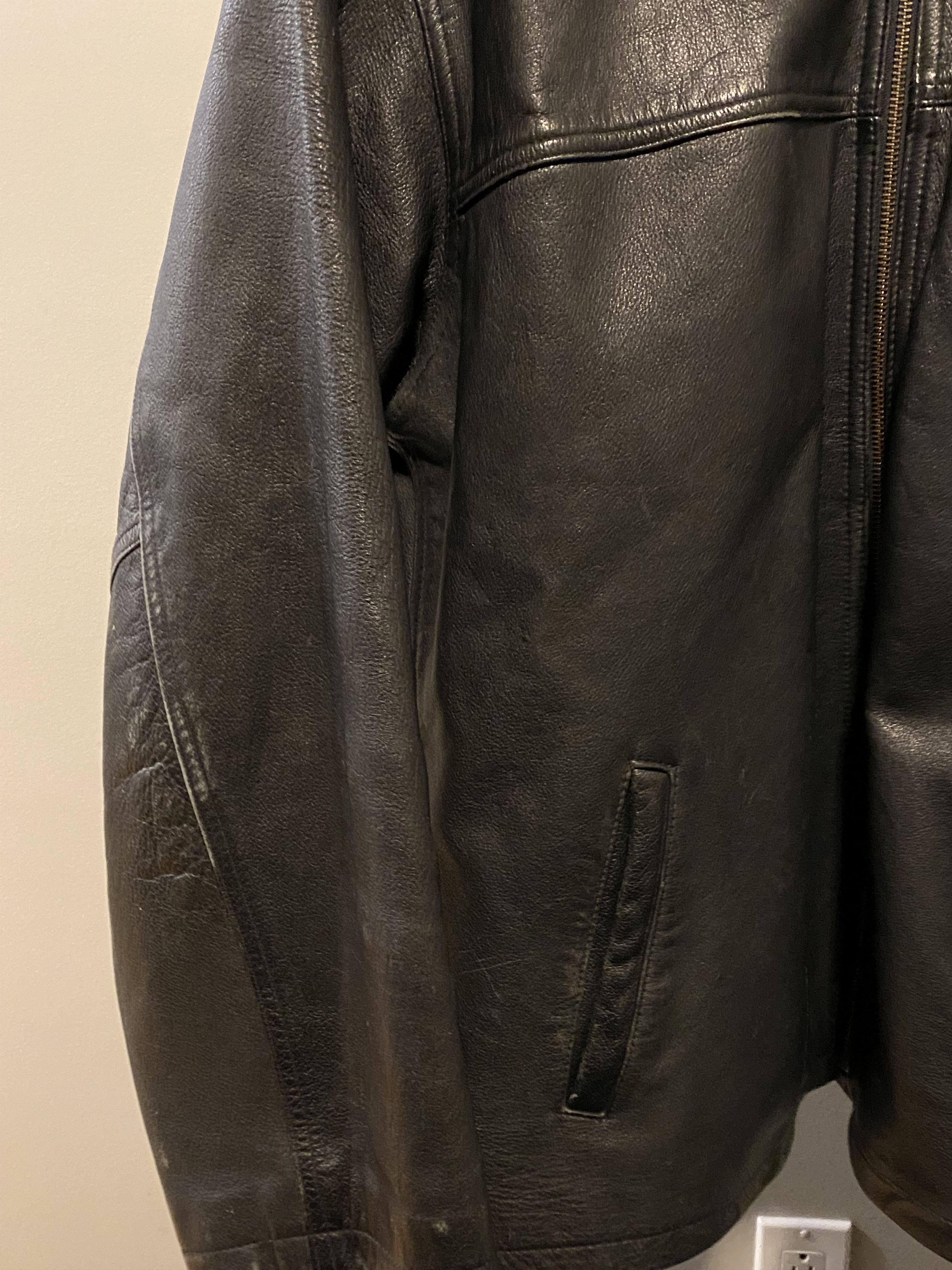 Vintage Vintage Black Leather Jacket Size US XL / EU 56 / 4 - 3 Thumbnail