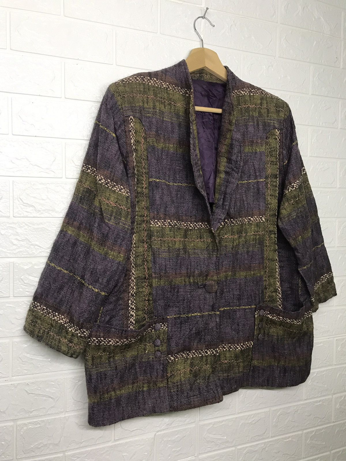 Japanese Brand × Vintage Vintage Sashiko Sticth Casual Coat Size US M / EU 48-50 / 2 - 2 Thumbnail