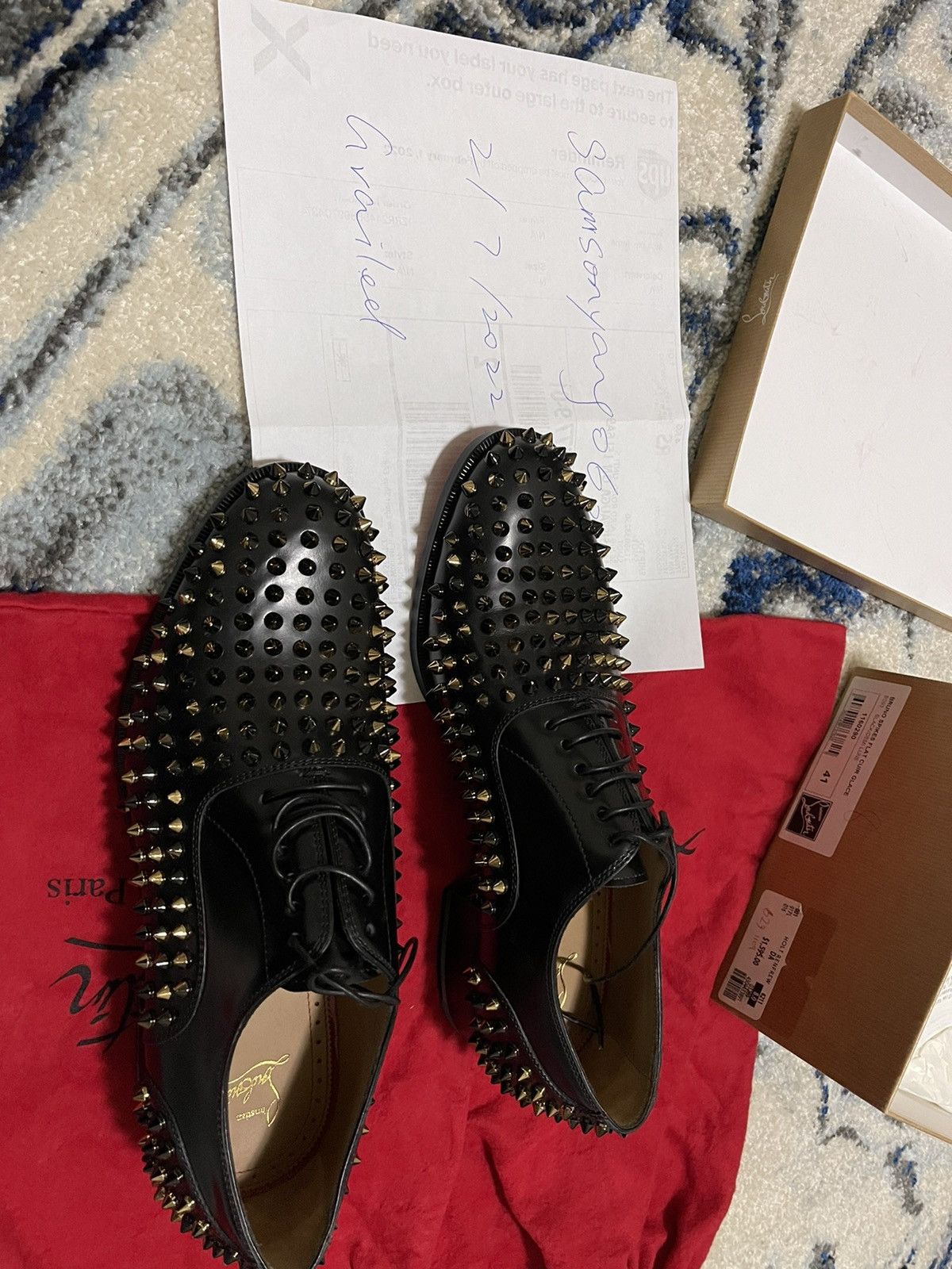 Sneakers Holt Renfrew Louboutin Shoes Bruno Spikes Flat Cuir Glace