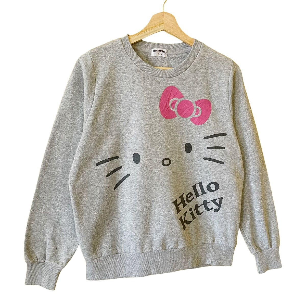 Anime × Cartoon Network × Japanese Brand Hello Kitty Printed Big Logo Crewneck Sweatshirt Size S Size US M / EU 48-50 / 2 - 2 Thumbnail