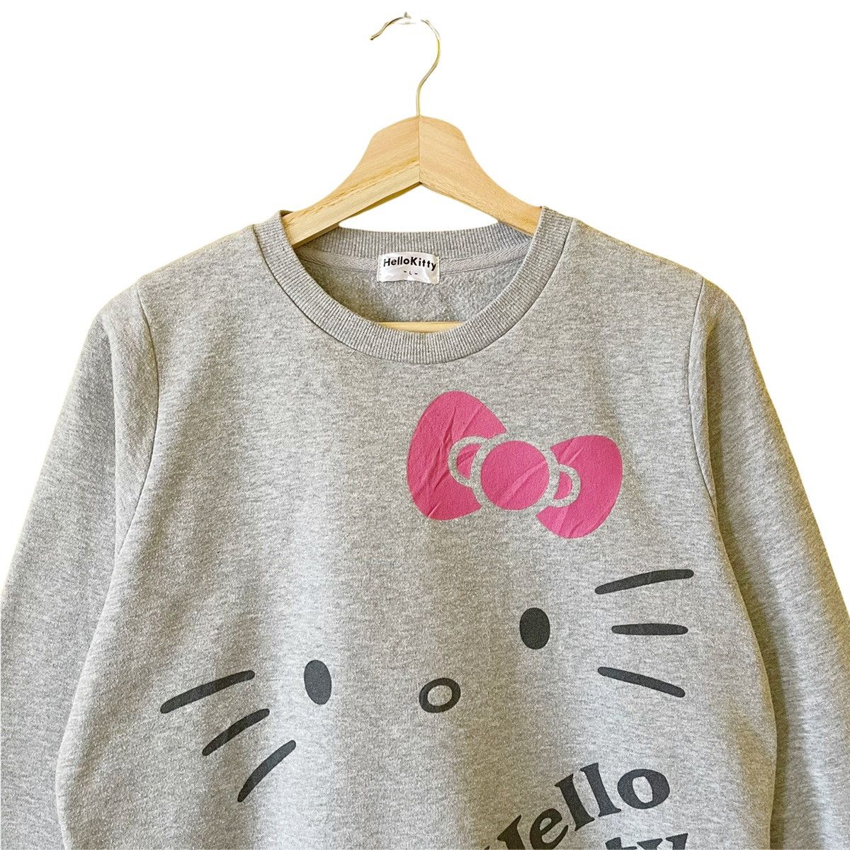 Anime × Cartoon Network × Japanese Brand Hello Kitty Printed Big Logo Crewneck Sweatshirt Size S Size US M / EU 48-50 / 2 - 4 Thumbnail
