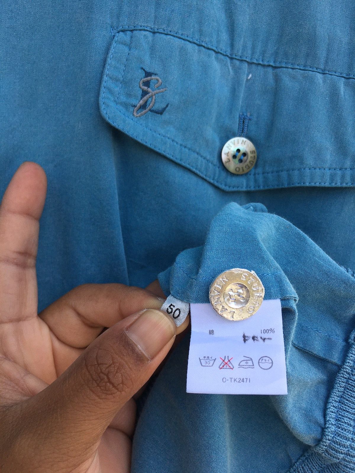 Lanvin Rare Vintage 90s Lanvin Buttons Light Jacket Size US L / EU 52-54 / 3 - 11 Thumbnail
