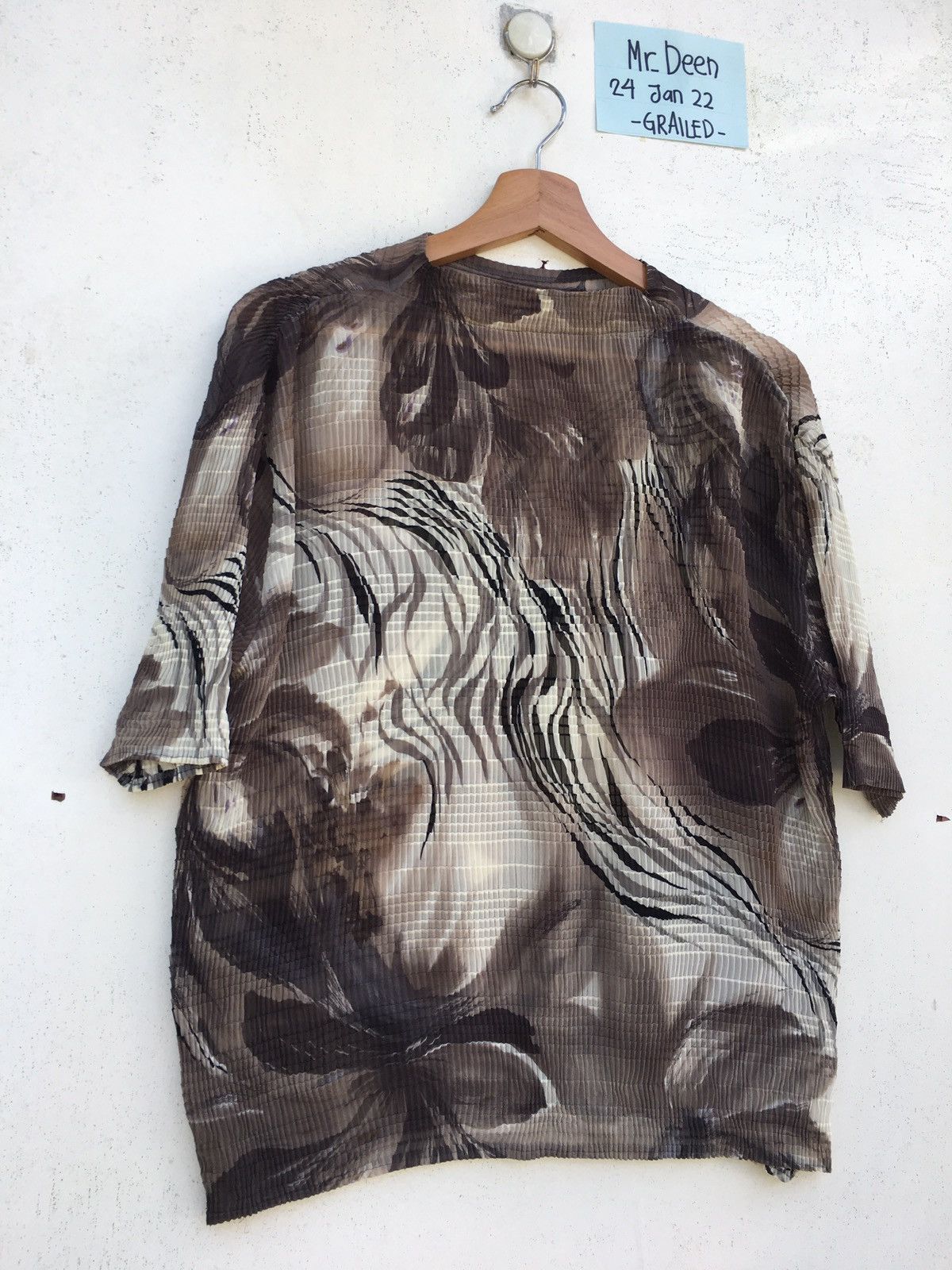 Bruno Piattelli Vintage Bruno Piattelli Roma Abstract Pleated Shirt Size US M / EU 48-50 / 2 - 2 Thumbnail