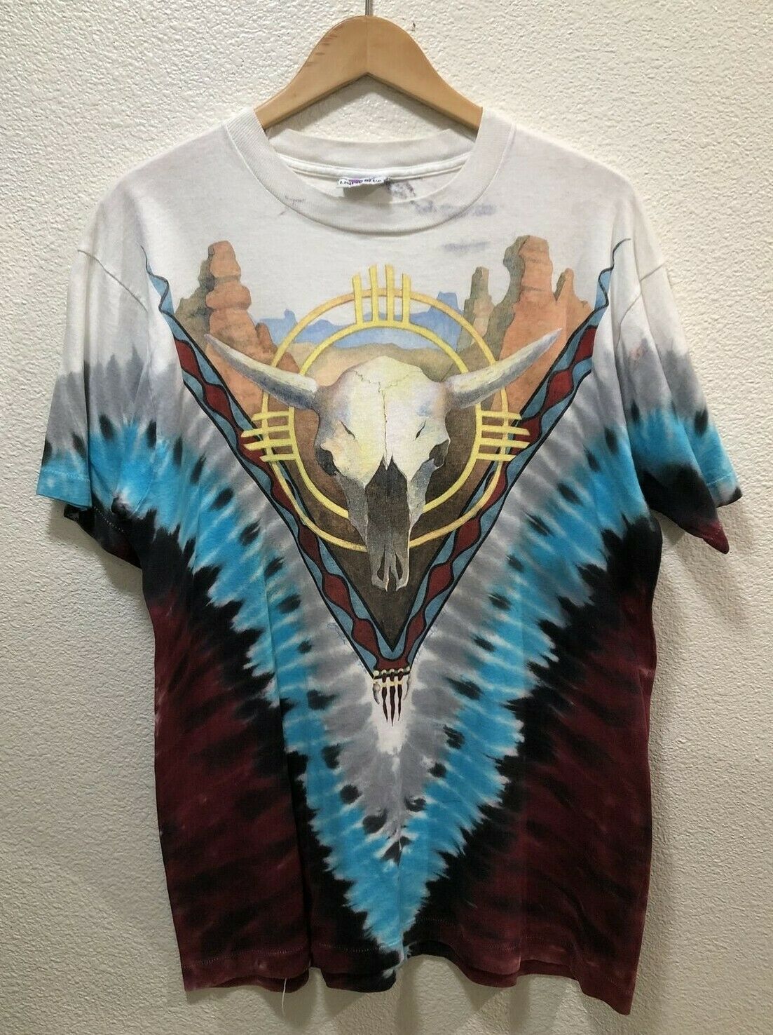 90s Skull Eagle Snake Tie Dye Tee Shirt Travis 1992