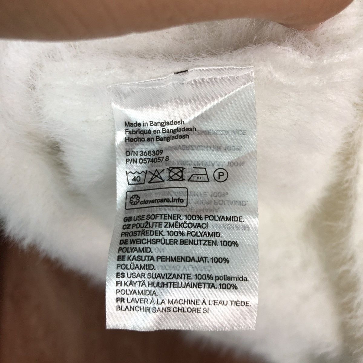 Homespun Knitwear × Japanese Brand Japanese brand White Mohair Shag Shaggy knitwear #c434 Size US S / EU 44-46 / 1 - 9 Thumbnail