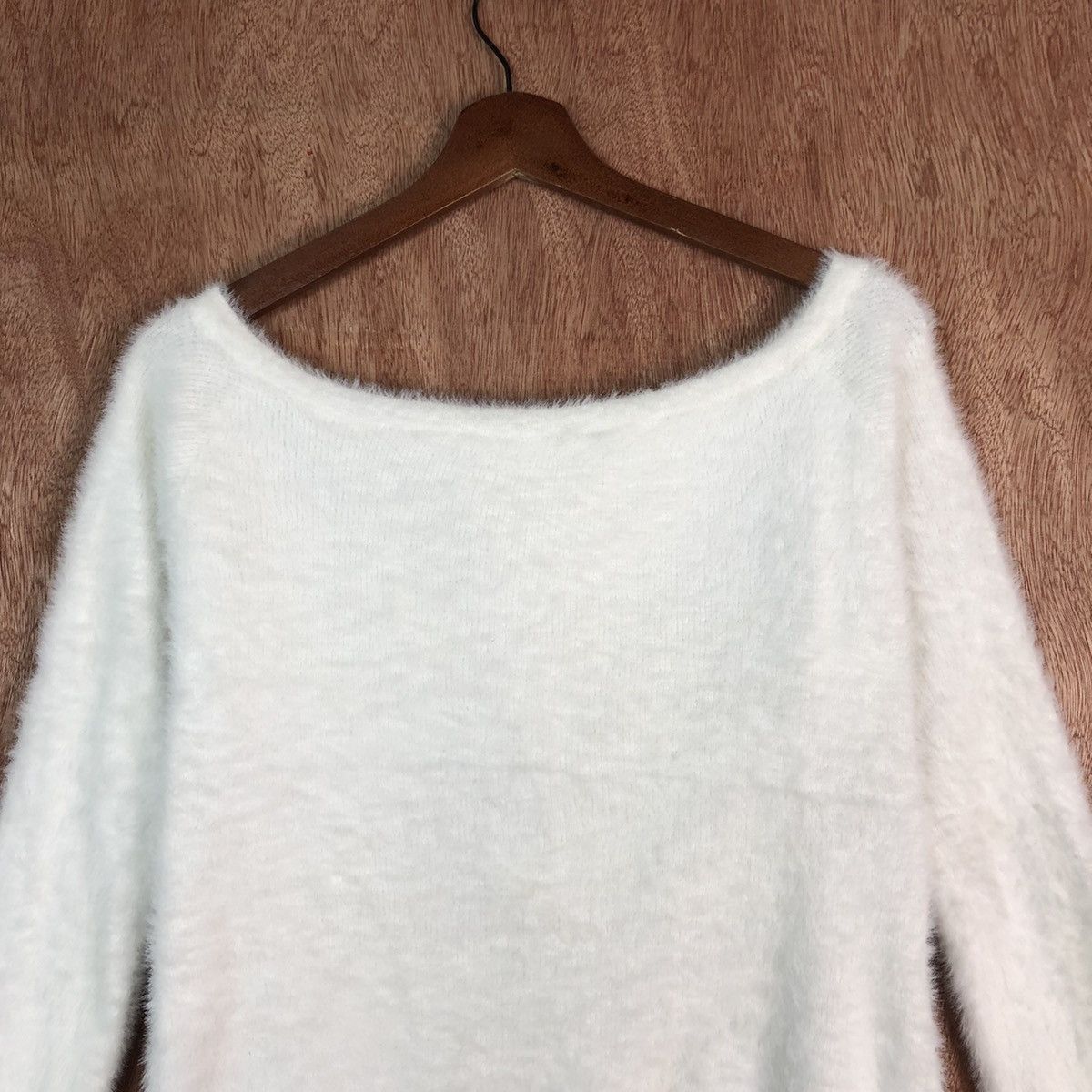 Homespun Knitwear × Japanese Brand Japanese brand White Mohair Shag Shaggy knitwear #c434 Size US S / EU 44-46 / 1 - 2 Thumbnail