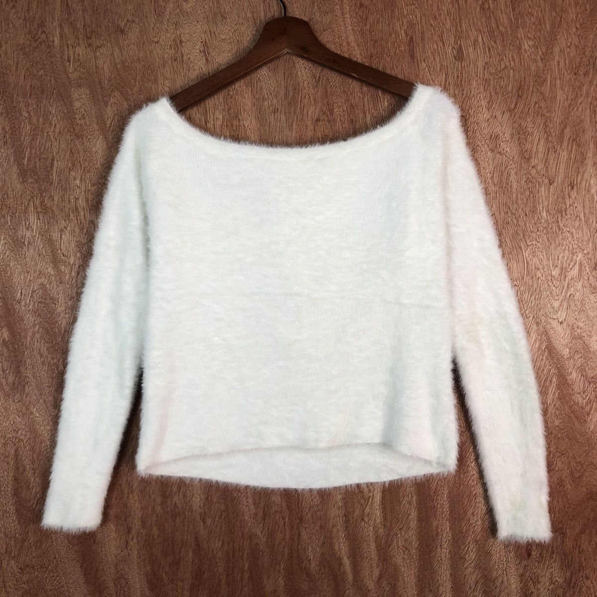 Homespun Knitwear × Japanese Brand Japanese brand White Mohair Shag Shaggy knitwear #c434 Size US S / EU 44-46 / 1 - 3 Thumbnail