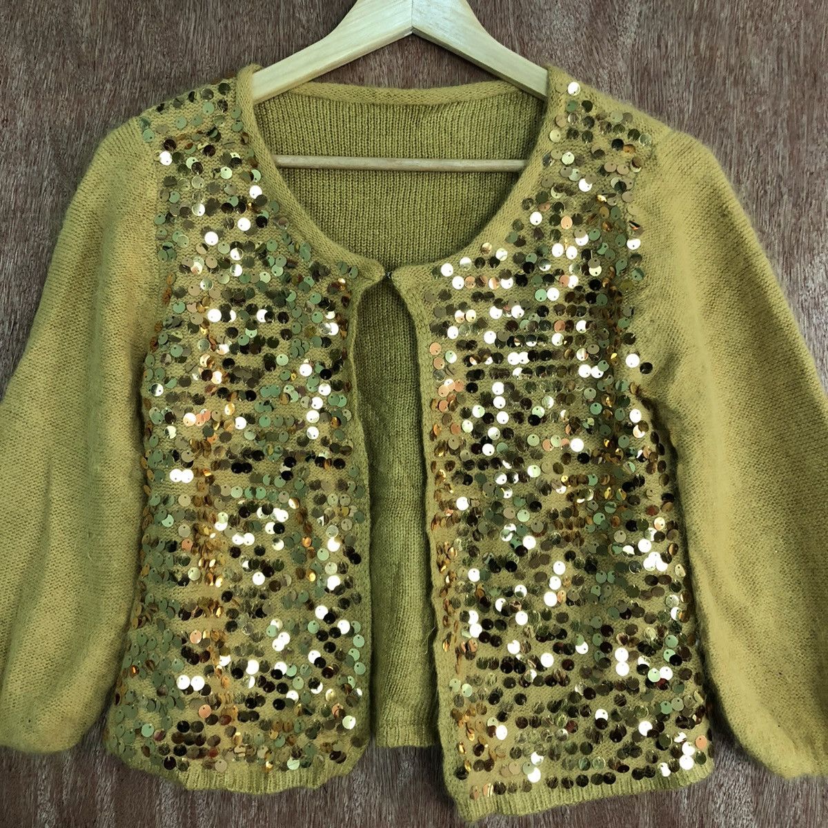 Japanese Brand Japan Mustard Knitwear cardigan art labuci #c414 Size US S / EU 44-46 / 1 - 7 Thumbnail