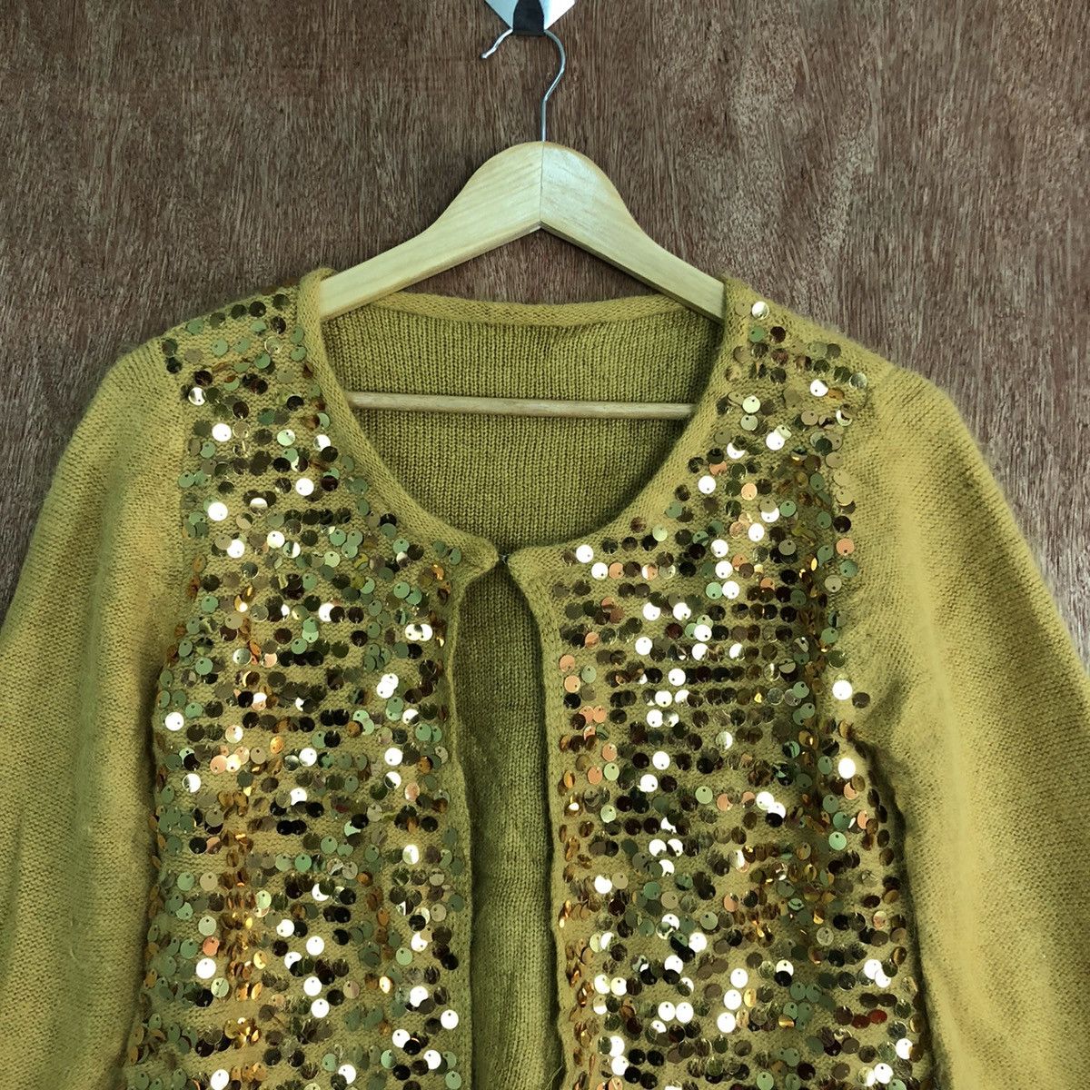 Japanese Brand Japan Mustard Knitwear cardigan art labuci #c414 Size US S / EU 44-46 / 1 - 2 Thumbnail