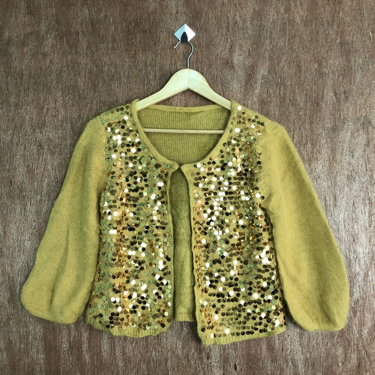 Japanese Brand Japan Mustard Knitwear cardigan art labuci #c414 Size US S / EU 44-46 / 1 - 3 Thumbnail