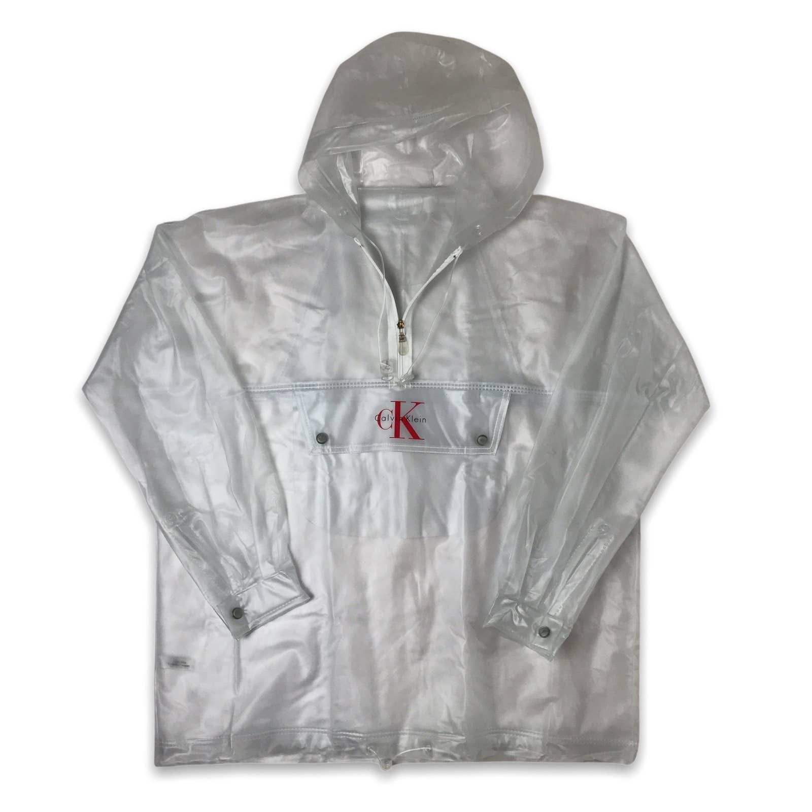 1990’s Calvin Klein outlet Transparent PVC Raincoat