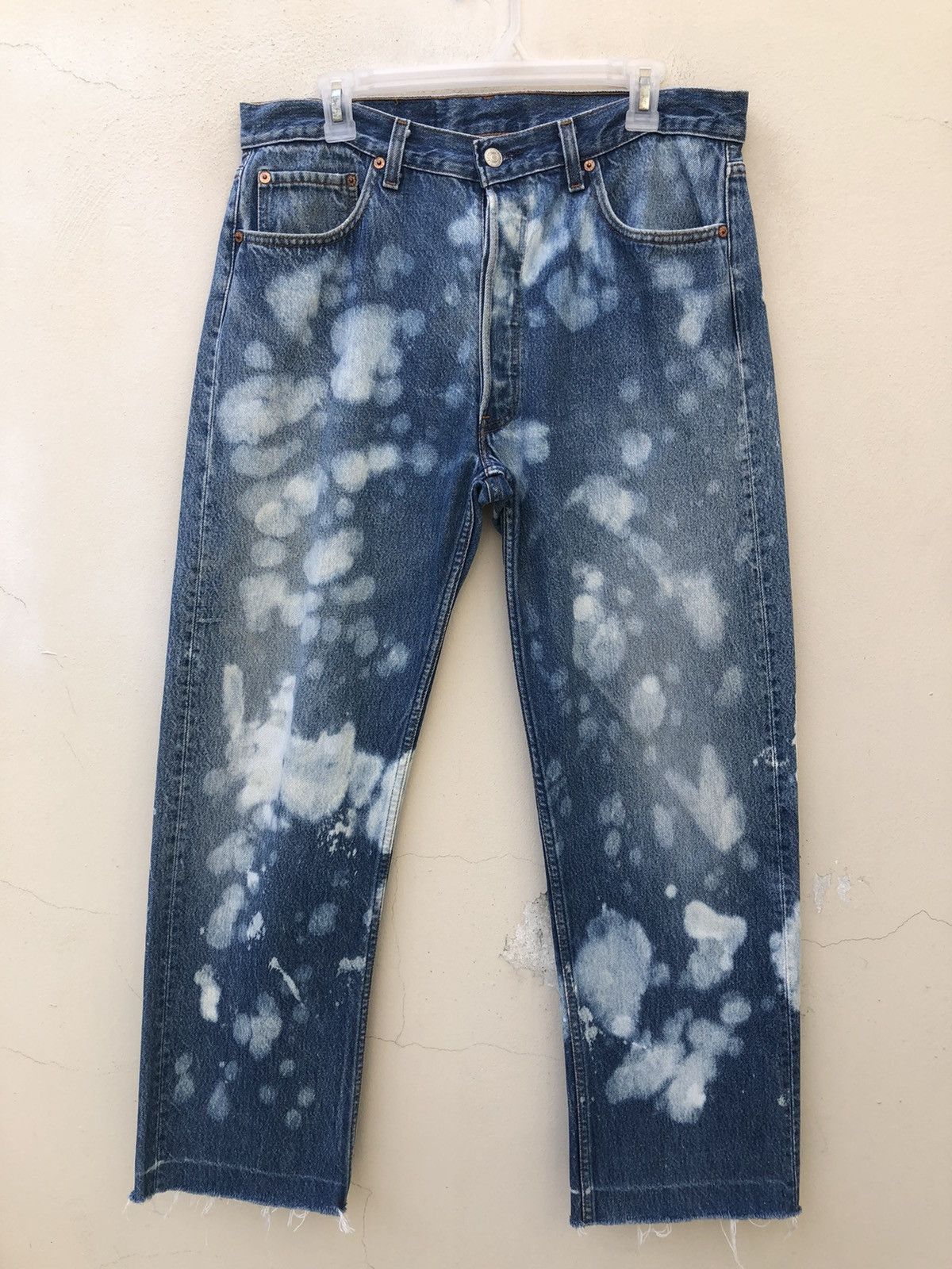 Levi's Vintage Late 80s Levi’s 501 Jeans Bleached Denim Size US 34 / EU 50 - 11 Thumbnail