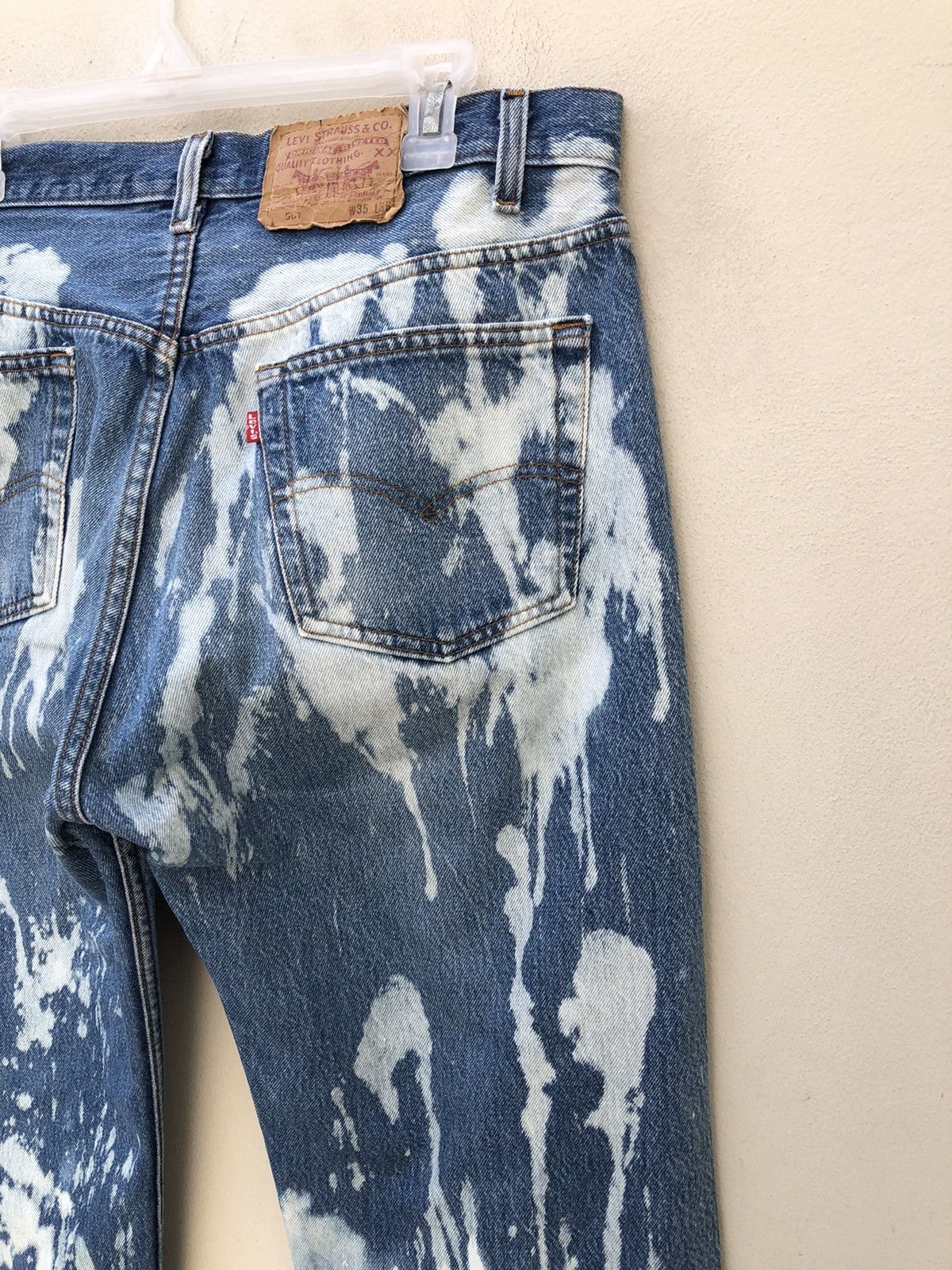 Levi's Vintage Late 80s Levi’s 501 Jeans Bleached Denim Size US 34 / EU 50 - 7 Thumbnail