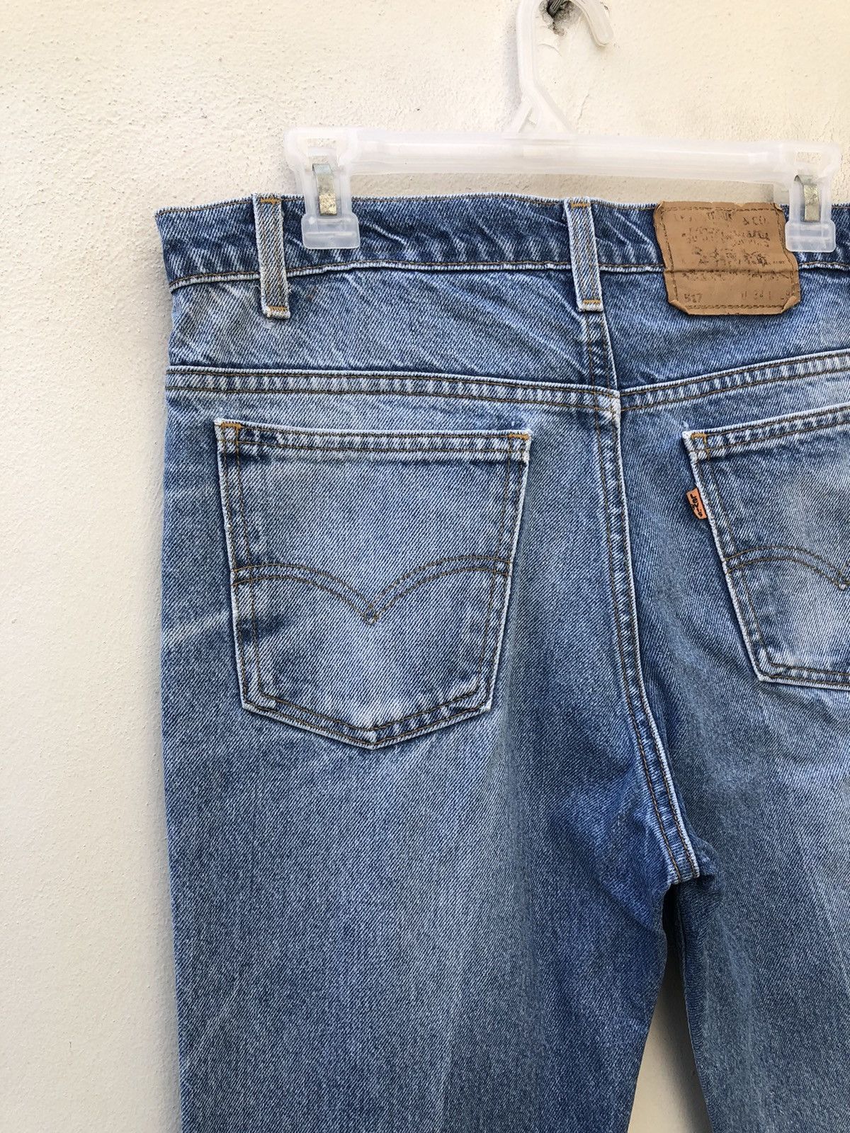Levi's Vintage 80s Levi’s 517 Asymmetrical Leg Jeans Cropped Denim Size US 33 - 13 Thumbnail