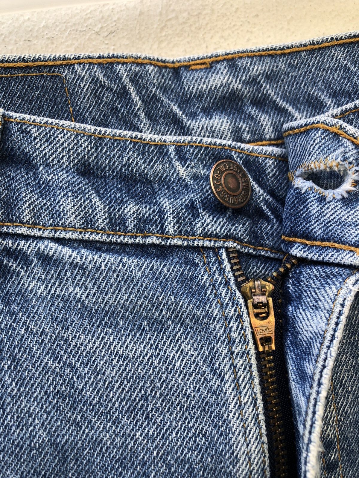Levi's Vintage 80s Levi’s 517 Asymmetrical Leg Jeans Cropped Denim Size US 33 - 5 Thumbnail