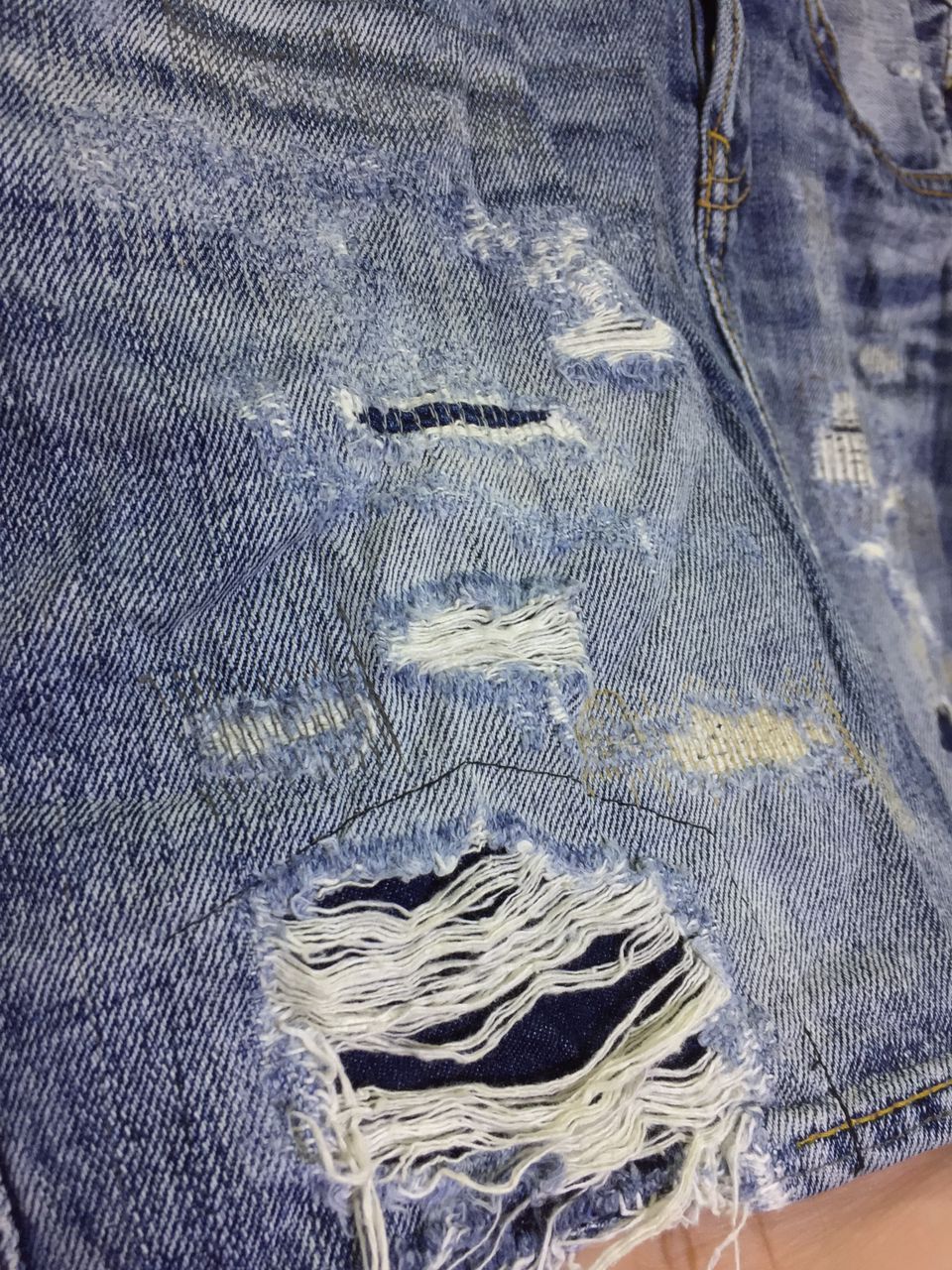 Johnbull Johnbull Japan Distressed Denim Skirt Size 30" / US 8 / IT 44 - 5 Thumbnail