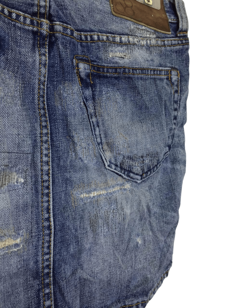 Johnbull Johnbull Japan Distressed Denim Skirt Size 30" / US 8 / IT 44 - 8 Thumbnail