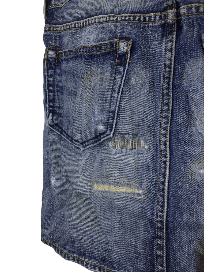 Johnbull Johnbull Japan Distressed Denim Skirt Size 30" / US 8 / IT 44 - 9 Thumbnail