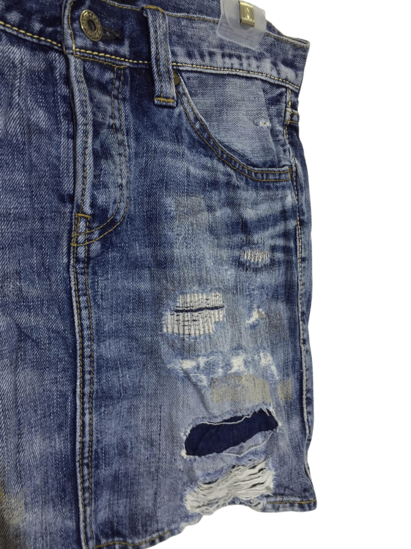 Johnbull Johnbull Japan Distressed Denim Skirt Size 30" / US 8 / IT 44 - 2 Thumbnail