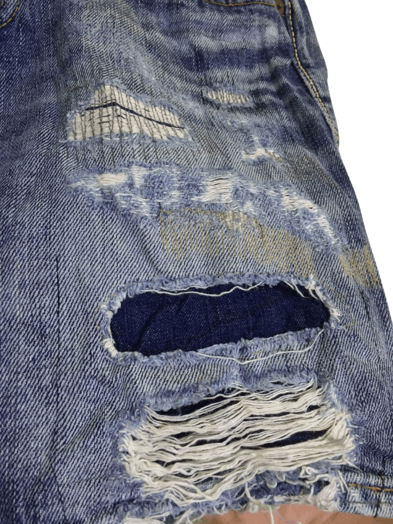 Johnbull Johnbull Japan Distressed Denim Skirt Size 30" / US 8 / IT 44 - 4 Thumbnail