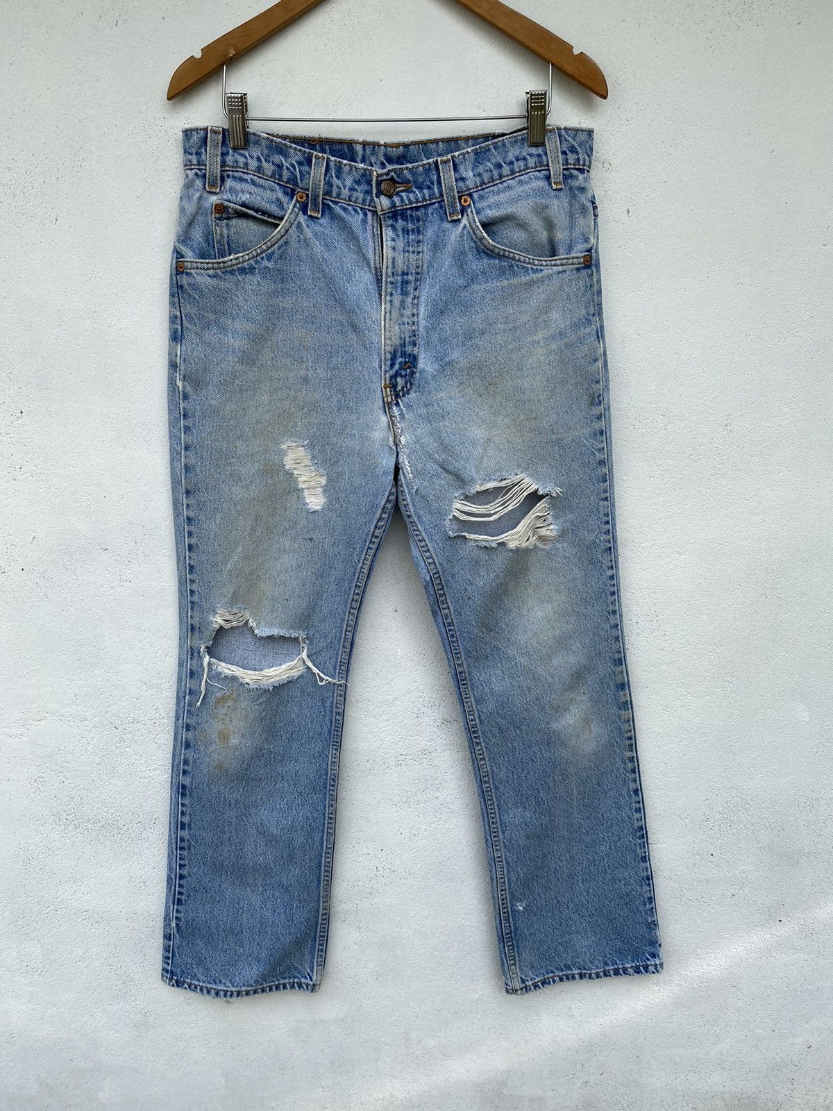 Levi's Vintage Levis Distressed lot 517 jeans size 32 Size US 32 / EU 48 - 1 Thumbnail