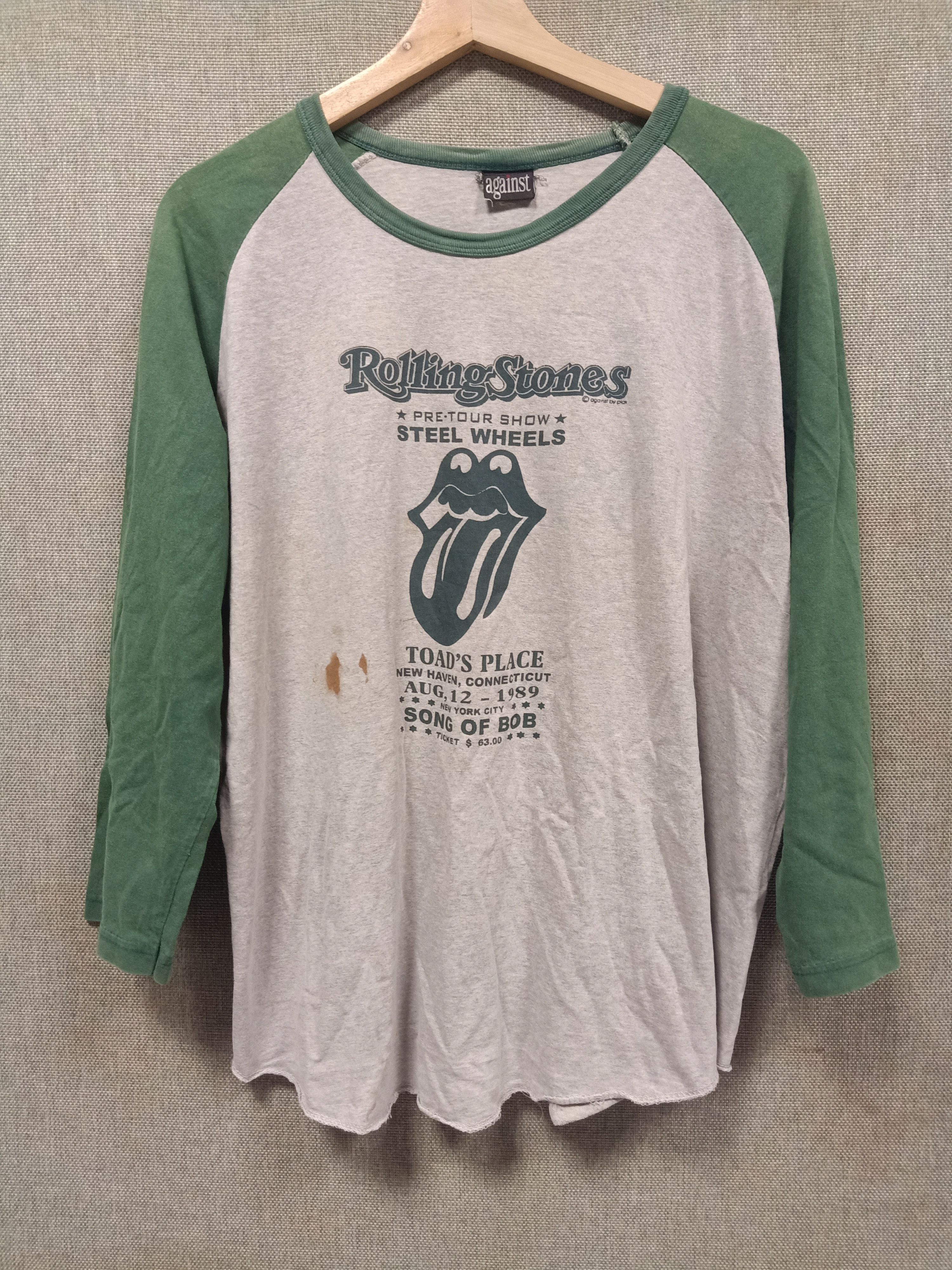 Band Tees × Japanese Brand Masux Rolling stones popcorn raglan