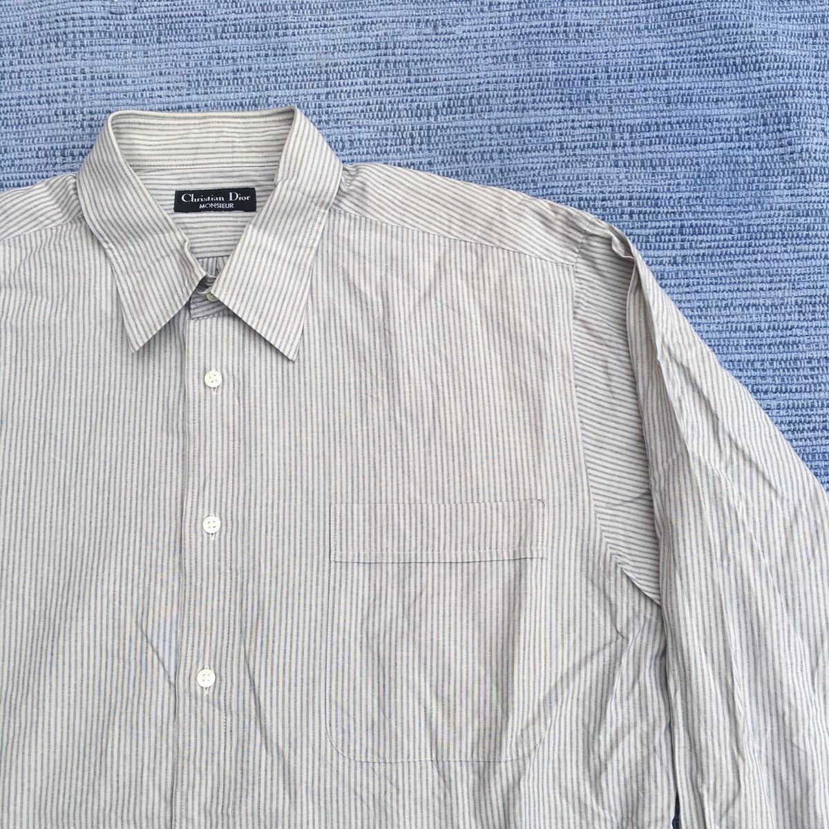 Christian Dior Monsieur × Vintage striped casual shirt Size US L / EU 52-54 / 3 - 3 Thumbnail