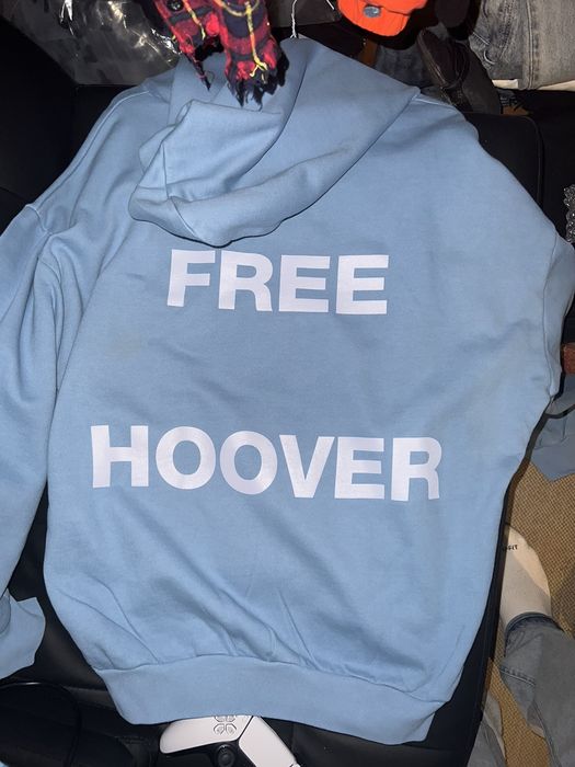 Kanye West Free Larry Hoover Hoodie Kanye West Drake LA Concert Blue