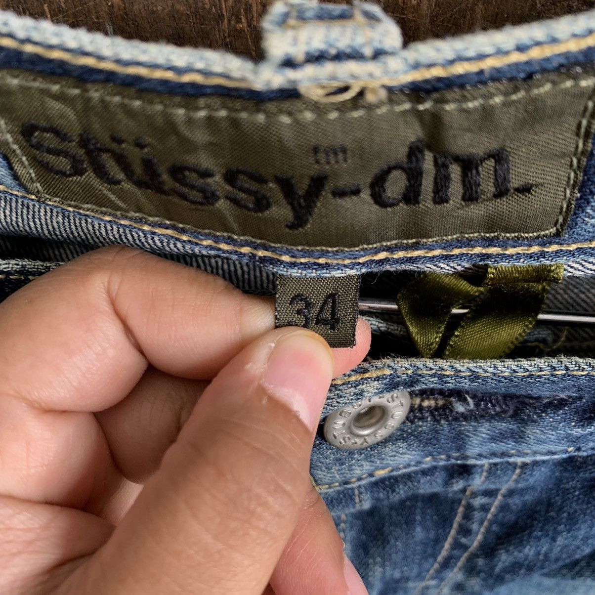 Stussy Vtg Stussy Distressed Denim Jeans Size US 33 - 7 Thumbnail