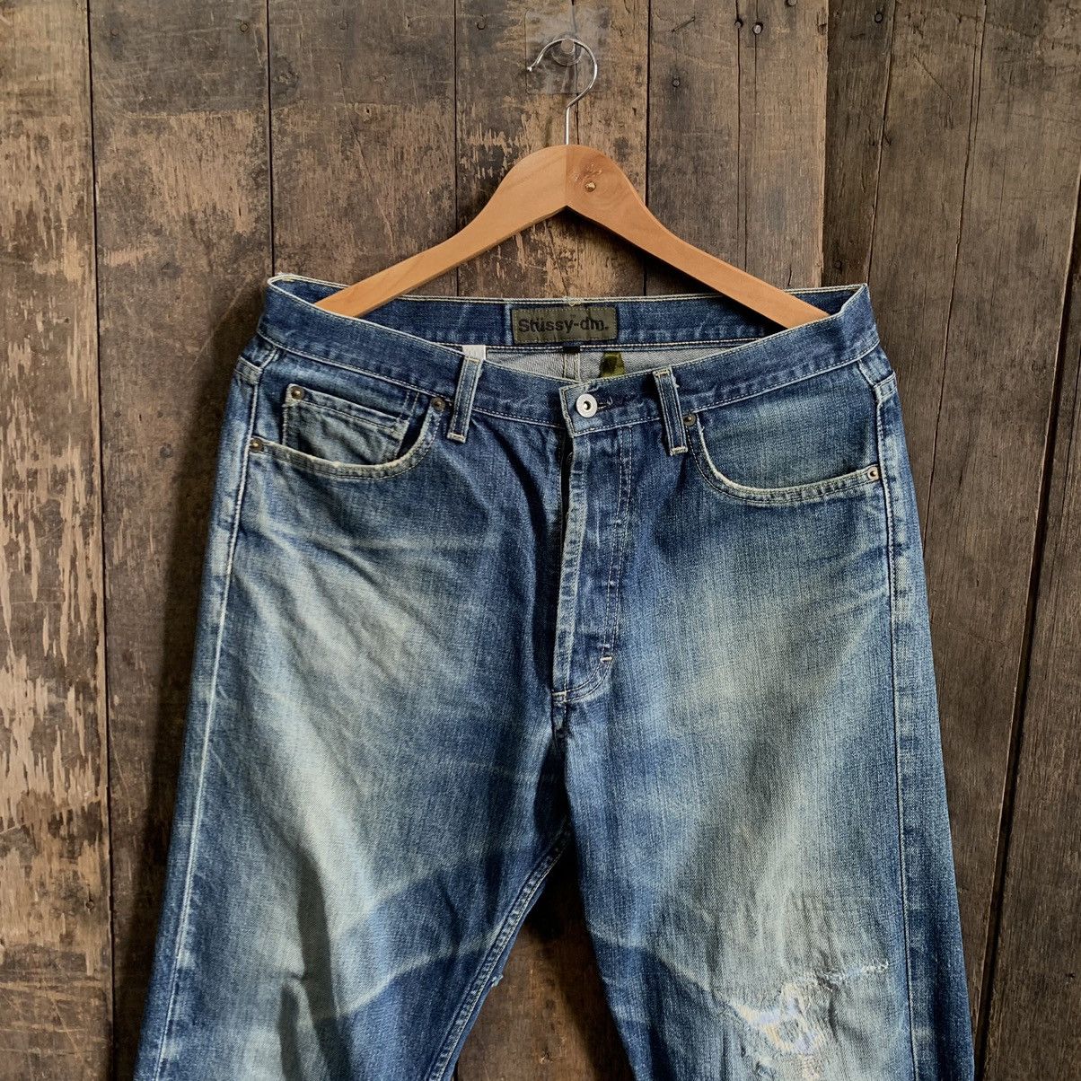 Stussy Vtg Stussy Distressed Denim Jeans Size US 33 - 3 Thumbnail
