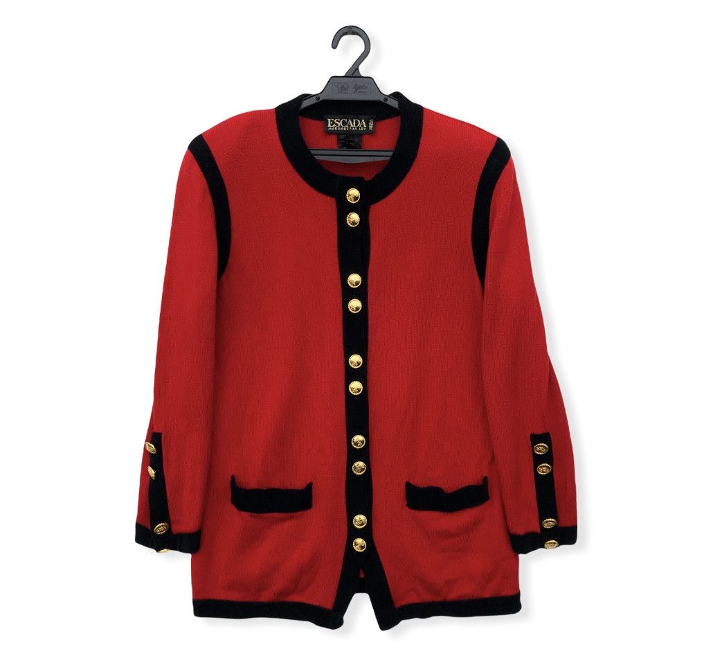 Escada × Vintage RARE🔥VINTAGE ESCADA MARGARETHA LEY WOOL KNIT COAT Size US M / EU 48-50 / 2 - 1 Thumbnail