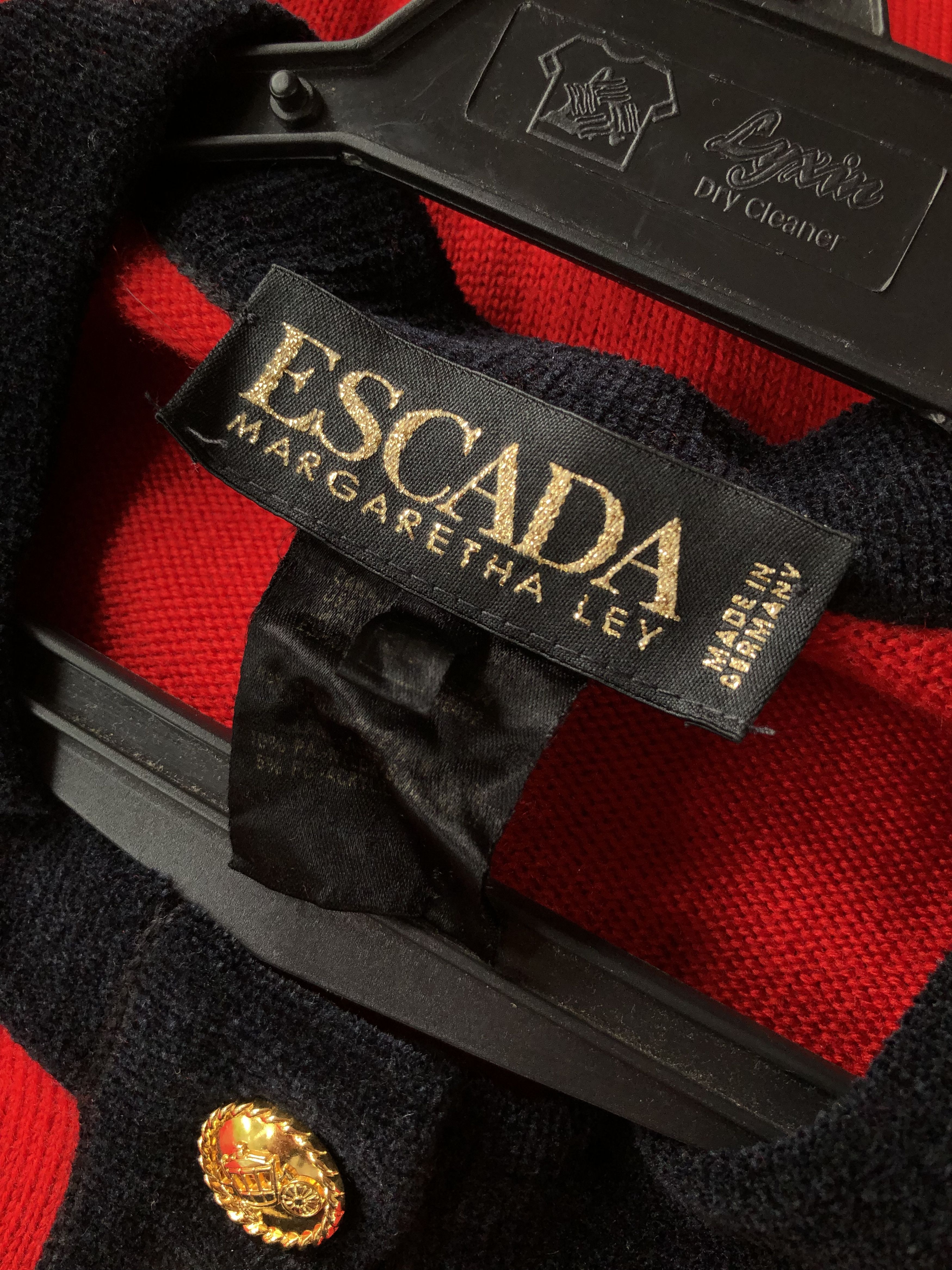 Escada × Vintage RARE🔥VINTAGE ESCADA MARGARETHA LEY WOOL KNIT COAT Size US M / EU 48-50 / 2 - 6 Thumbnail