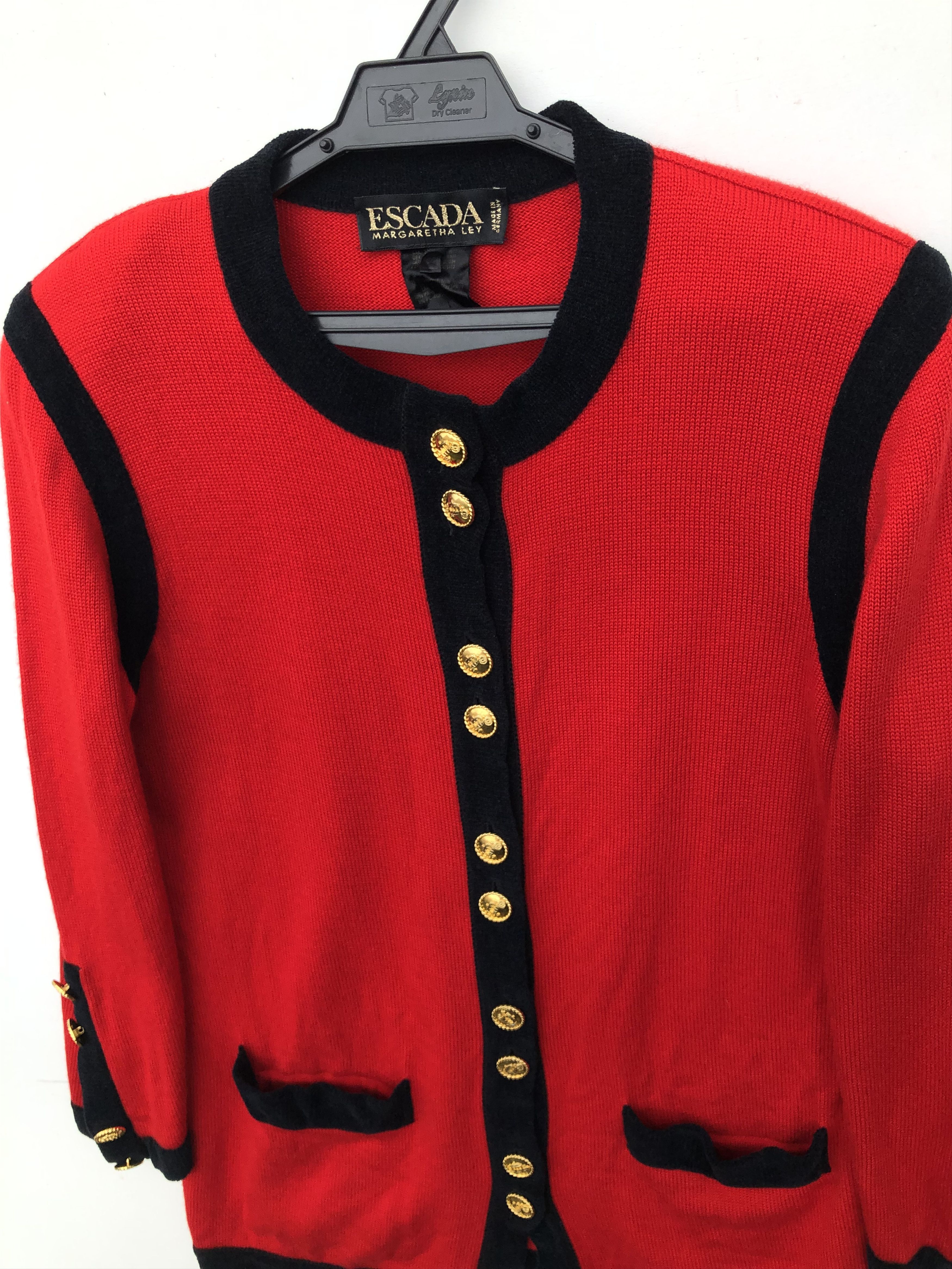 Escada × Vintage RARE🔥VINTAGE ESCADA MARGARETHA LEY WOOL KNIT COAT Size US M / EU 48-50 / 2 - 5 Thumbnail