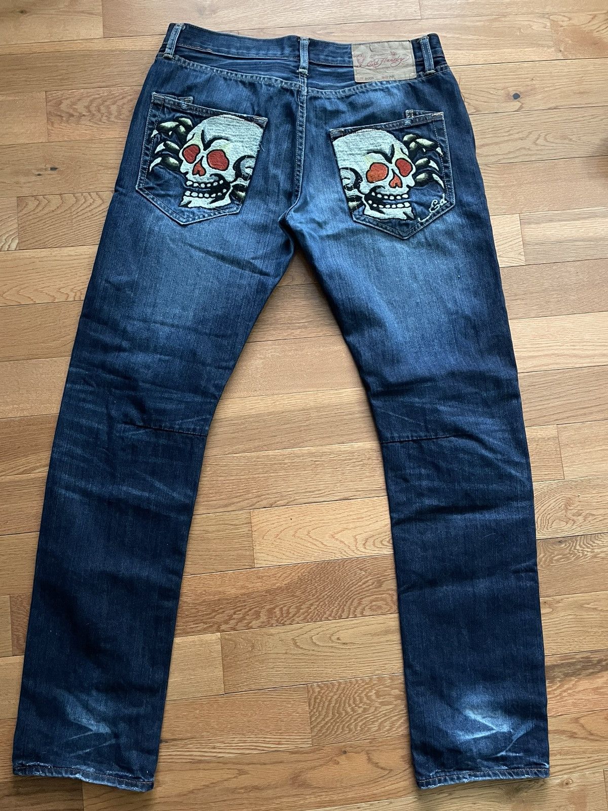 Christian Audigier Vintage Ed Hardy Embroidered Jeans Size US 32 / EU 48 - 1 Thumbnail