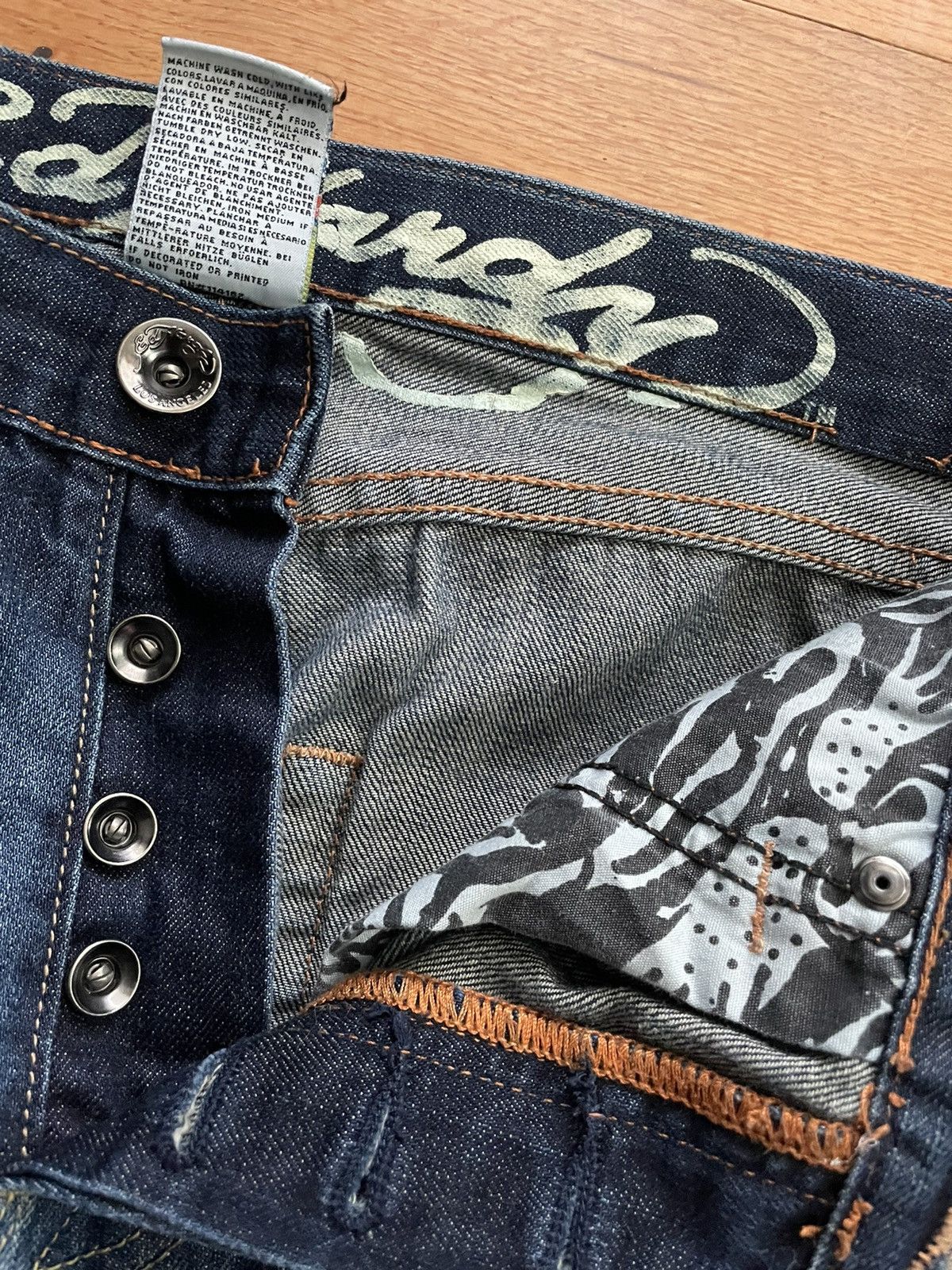 Christian Audigier Vintage Ed Hardy Embroidered Jeans Size US 32 / EU 48 - 4 Thumbnail