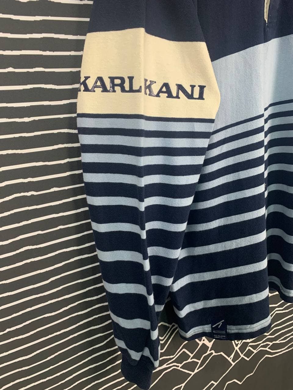 Karl Kani Vtg Karl Kani Hip Hop Streetwear Rugby Polo Stripe Tee Size US XL / EU 56 / 4 - 8 Thumbnail